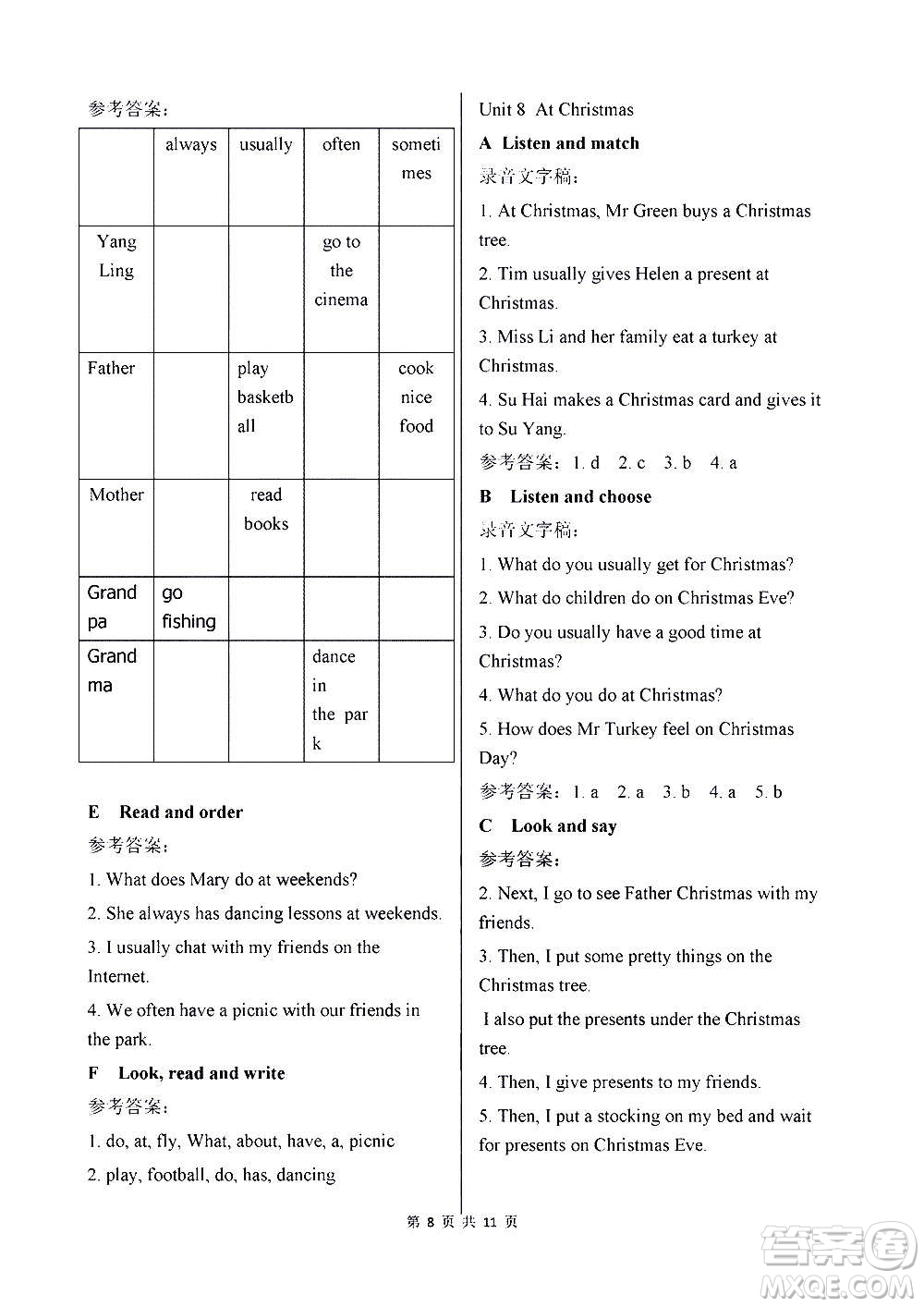 譯林出版社2020譯林英語小學(xué)補(bǔ)充習(xí)題五年級譯林版答案