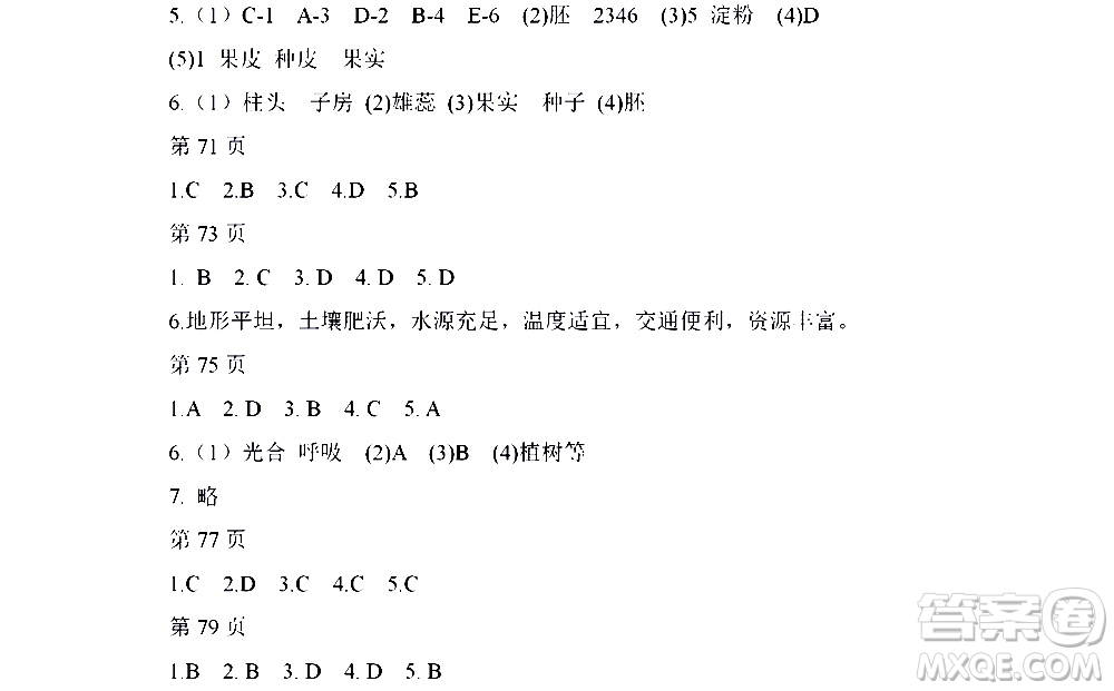 黑龍江少年兒童出版社2021寒假Happy假日五四學(xué)制六年級綜合答案