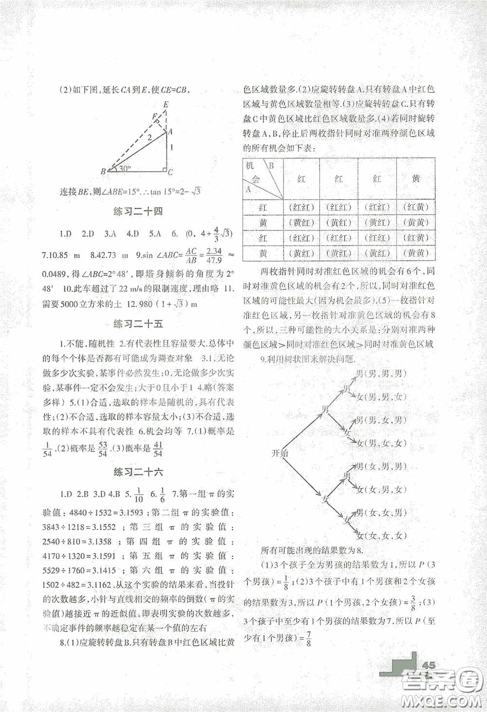 蘭州大學出版社2021寒假作業(yè)華東師大版數(shù)學答案