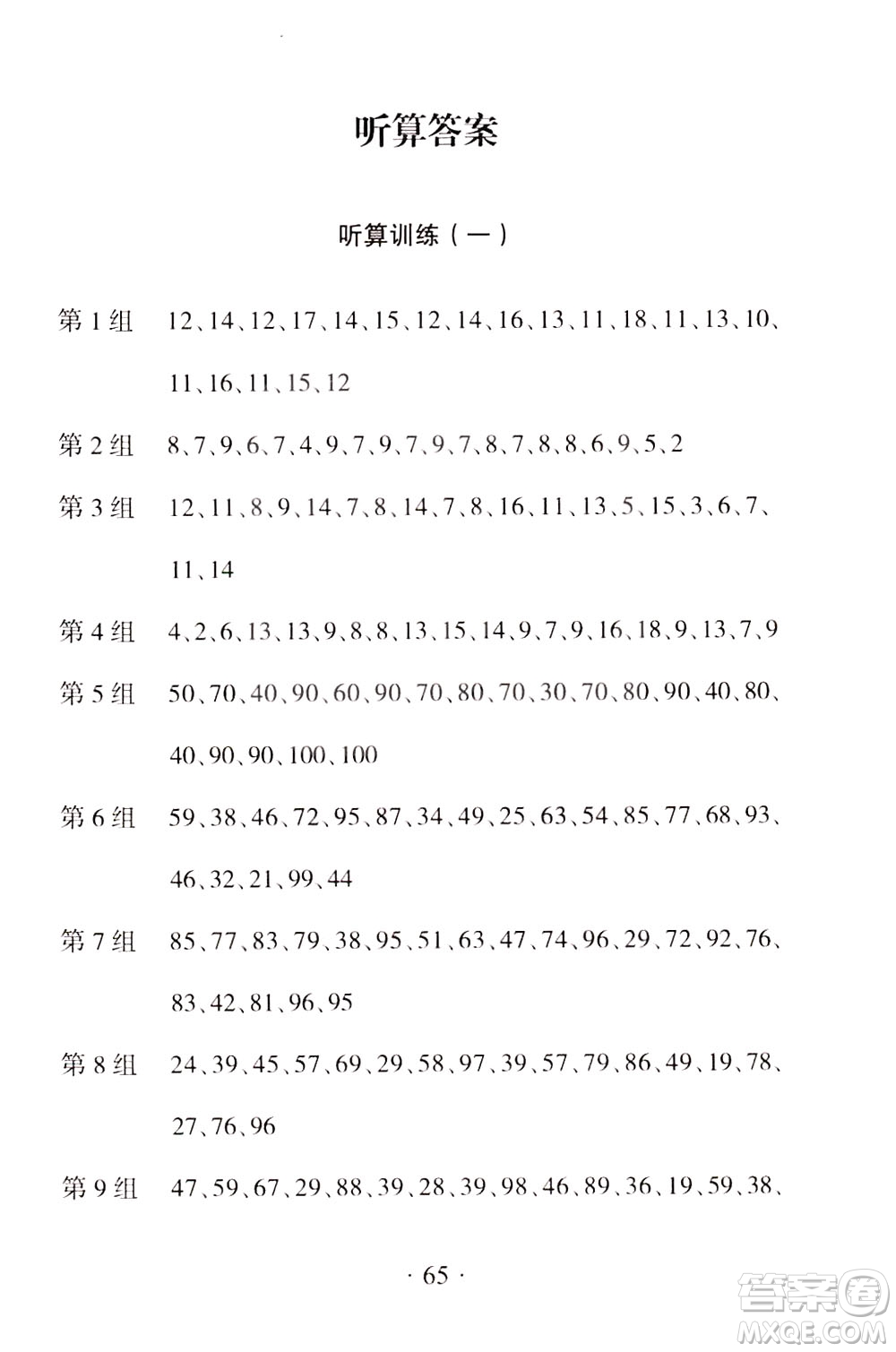 上海教育音像出版社2021新編小學(xué)數(shù)學(xué)口算能力訓(xùn)練一年級第二學(xué)期答案