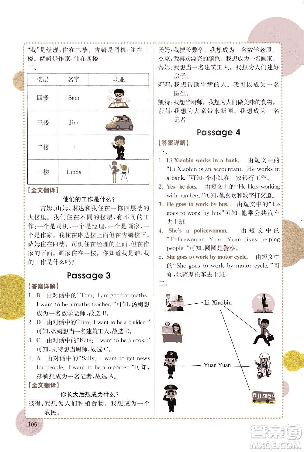安徽師范大學(xué)出版社2021版金牛耳小學(xué)英語閱讀真題專項(xiàng)訓(xùn)練108篇四年級廣東專版答案