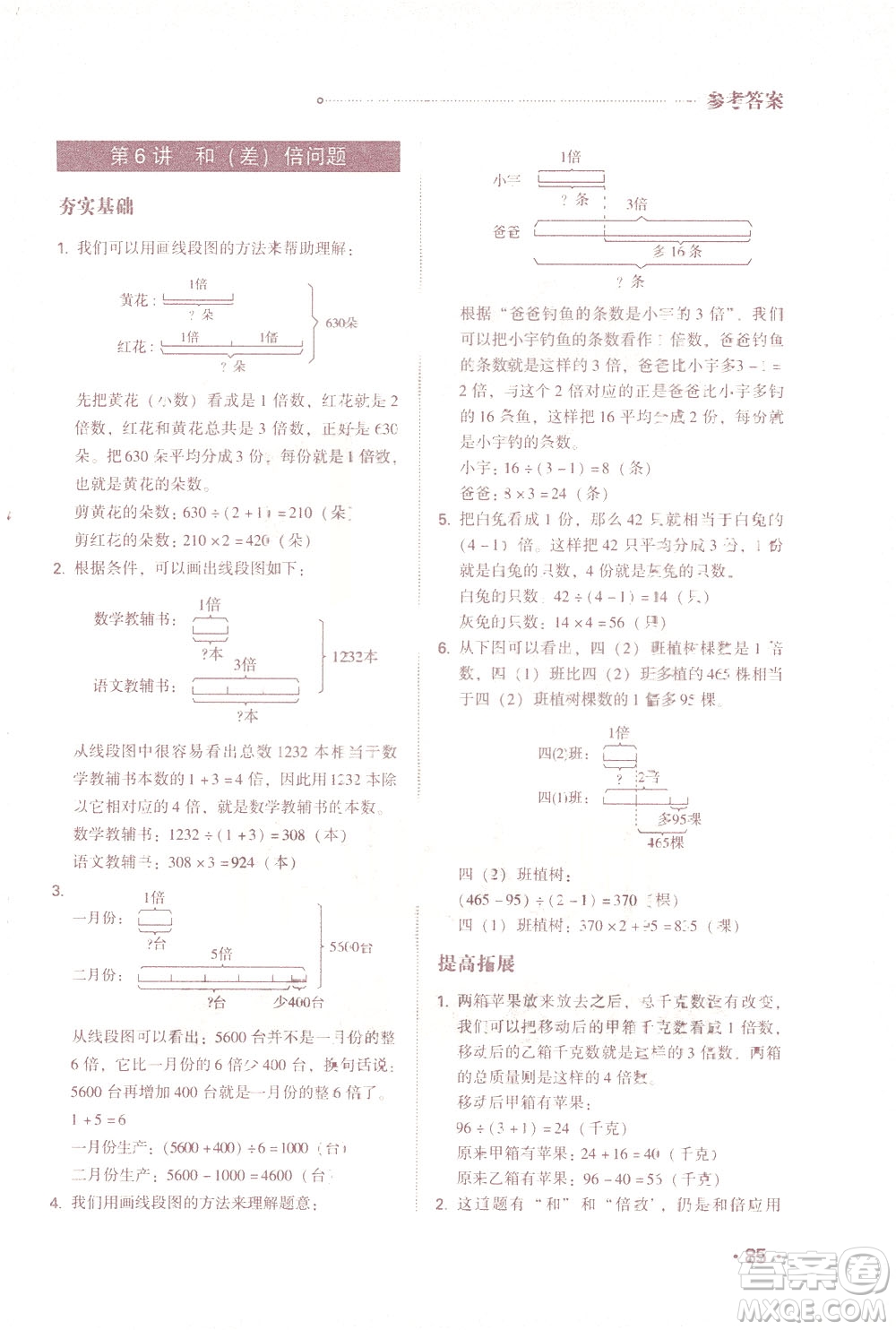 青島出版社2021小學(xué)生奧數(shù)特訓(xùn)四年級答案