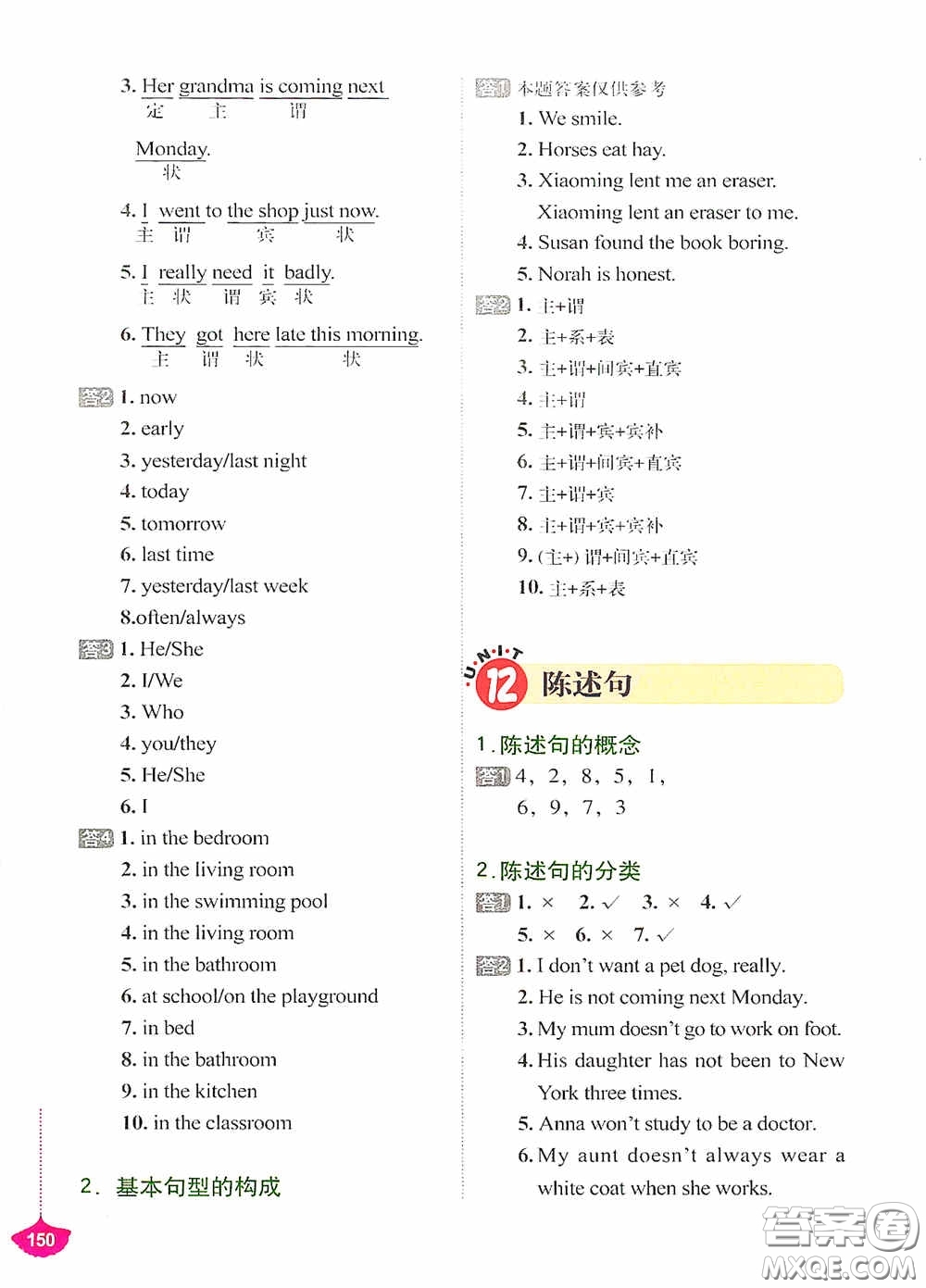 外文出版社2021無(wú)敵小學(xué)英語(yǔ)語(yǔ)法練習(xí)題集答案