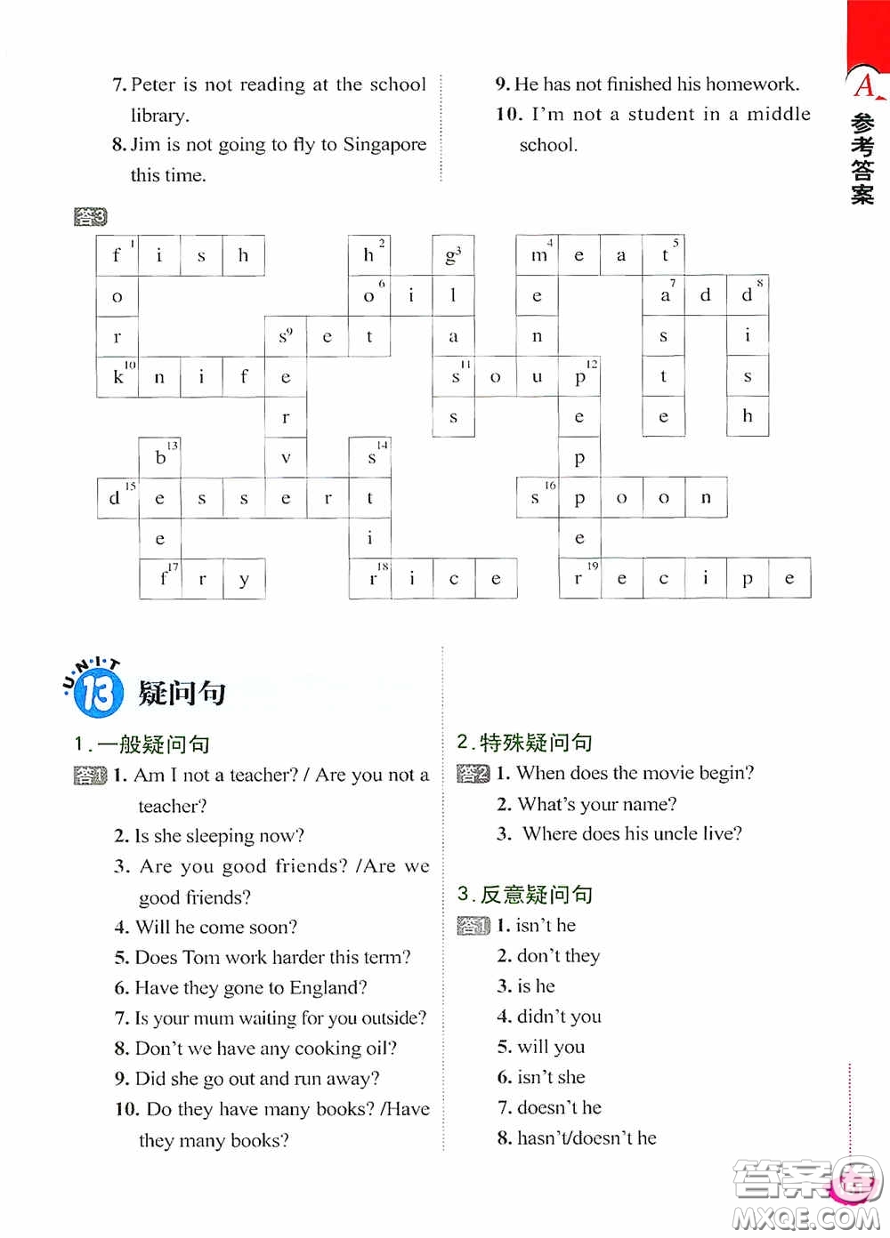 外文出版社2021無(wú)敵小學(xué)英語(yǔ)語(yǔ)法練習(xí)題集答案