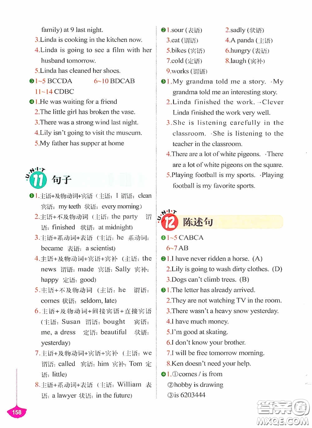 外文出版社2021無(wú)敵小學(xué)英語(yǔ)語(yǔ)法練習(xí)題集答案