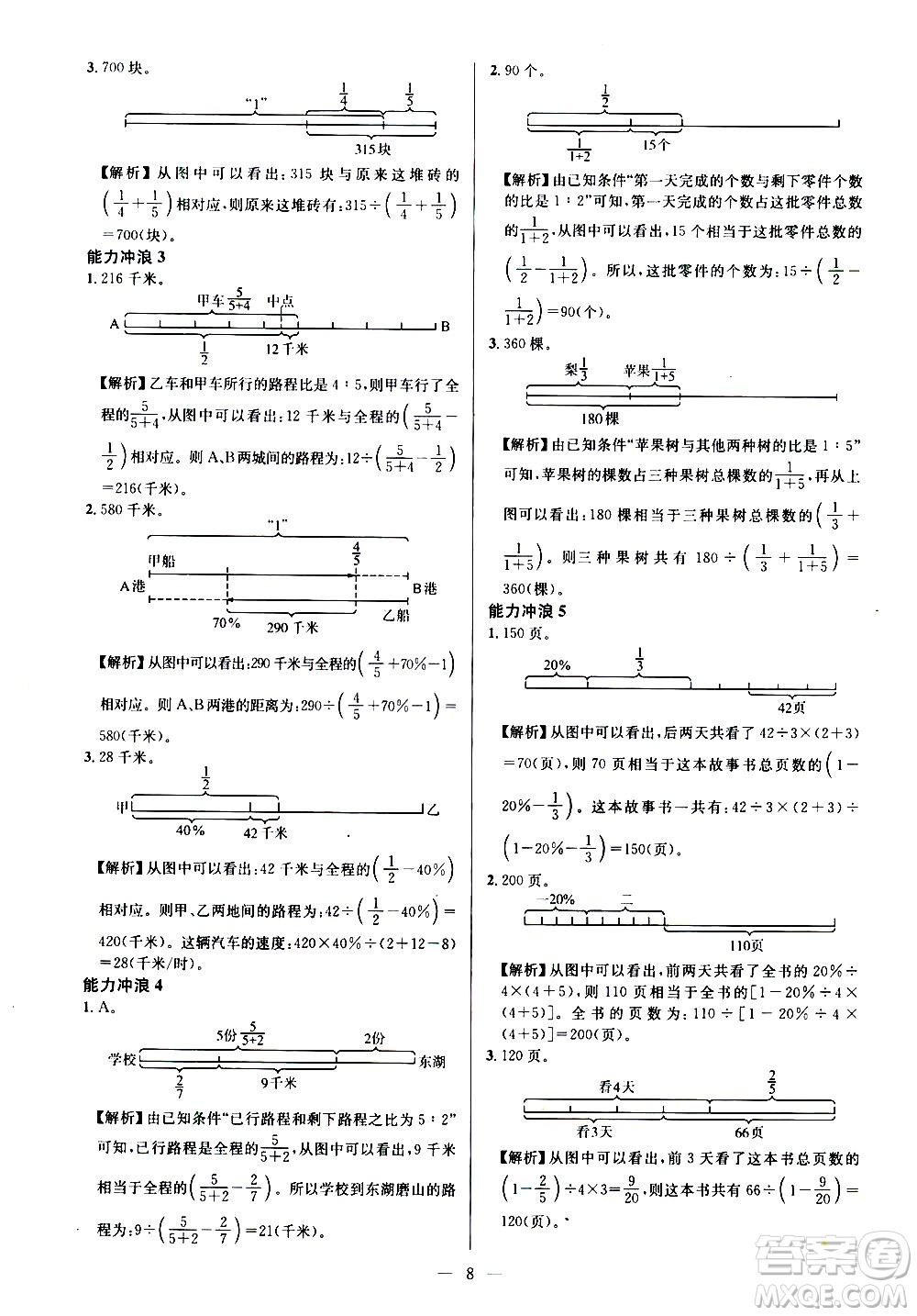 崇文書局2021舉一反三小學奧數(shù)創(chuàng)新思維六年級A版答案