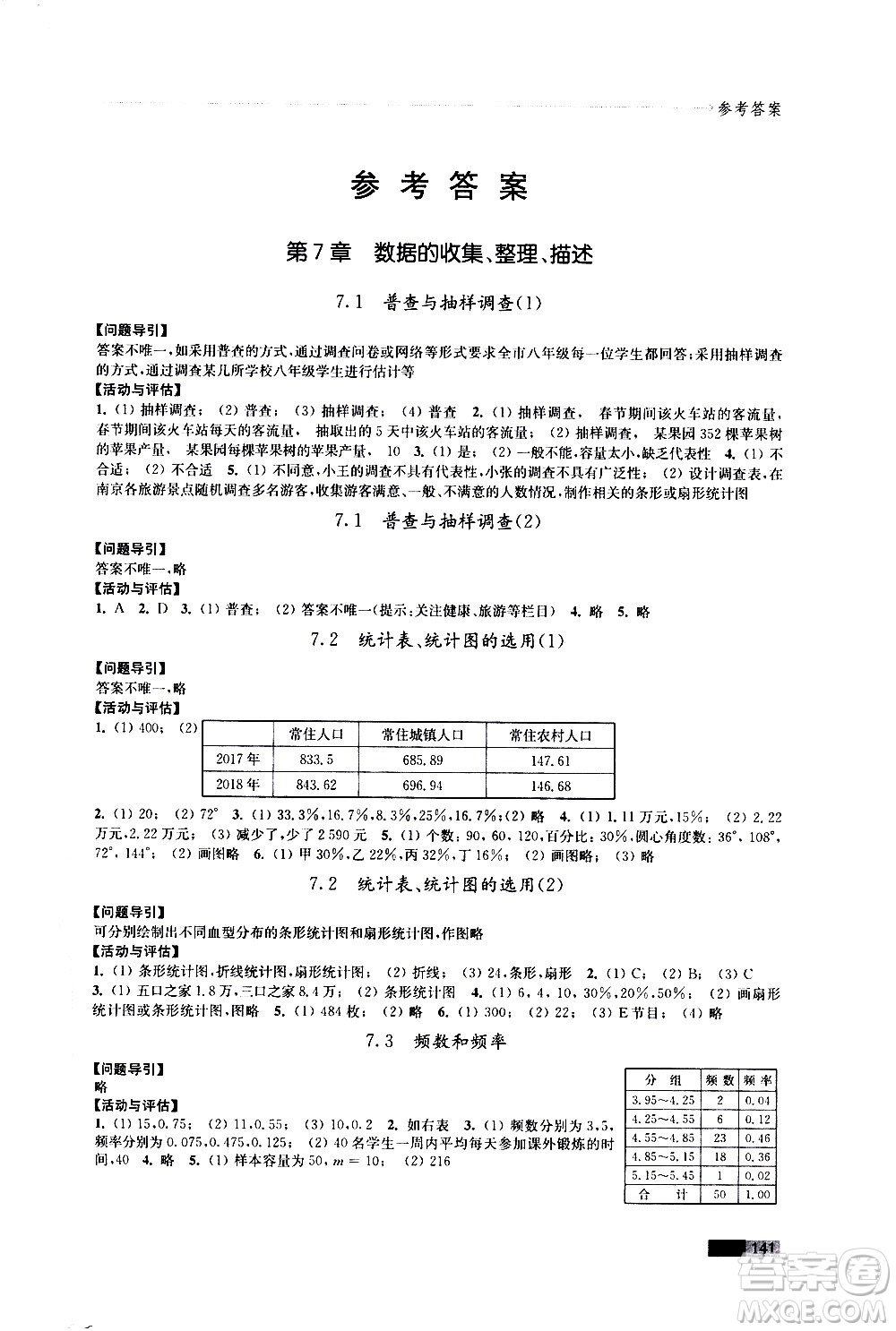 江蘇鳳凰教育出版社2021學(xué)習(xí)與評價(jià)八年級下冊數(shù)學(xué)蘇科版答案