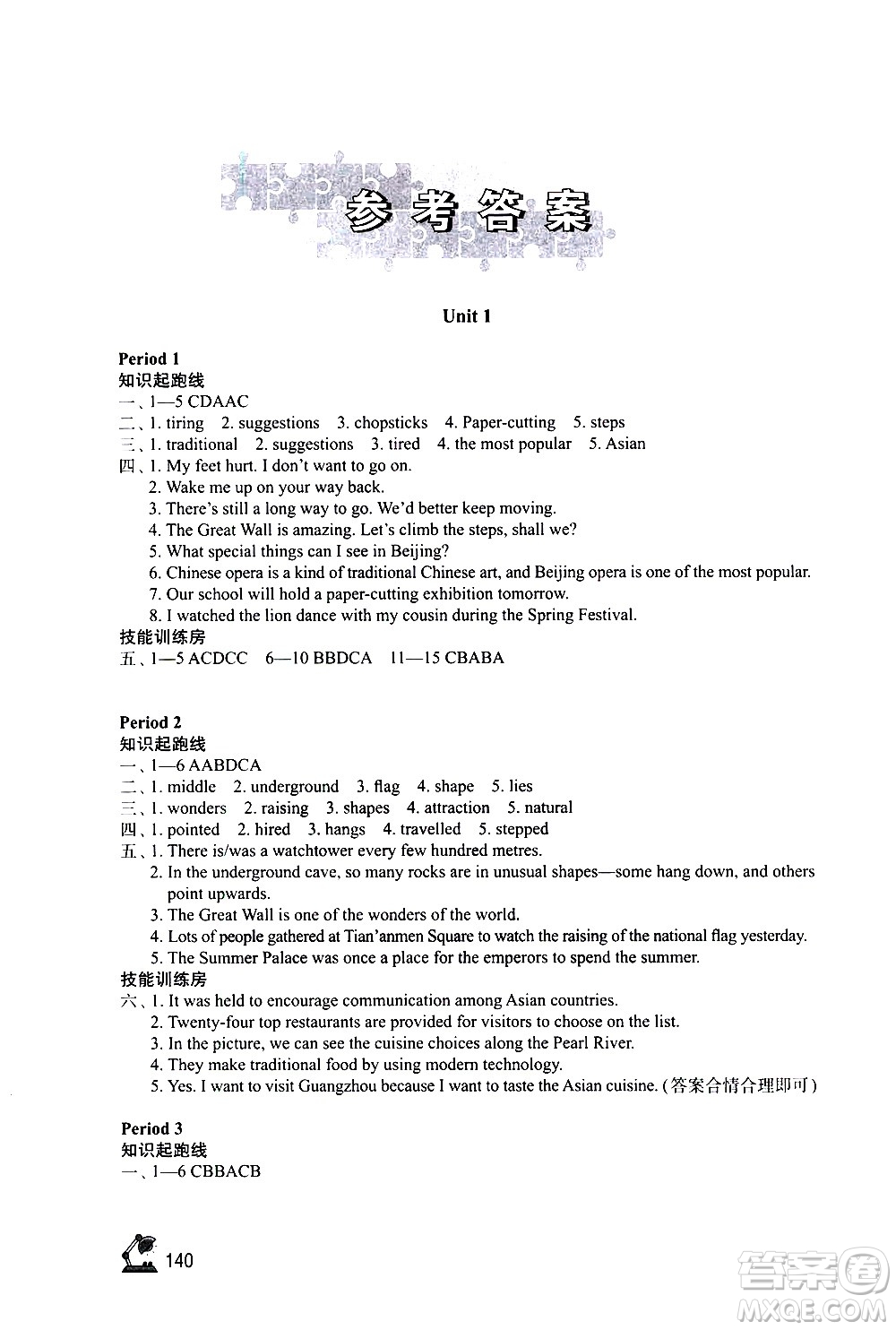 江蘇鳳凰教育出版社2021學(xué)習(xí)與評(píng)價(jià)九年級(jí)下冊(cè)英語譯林版答案