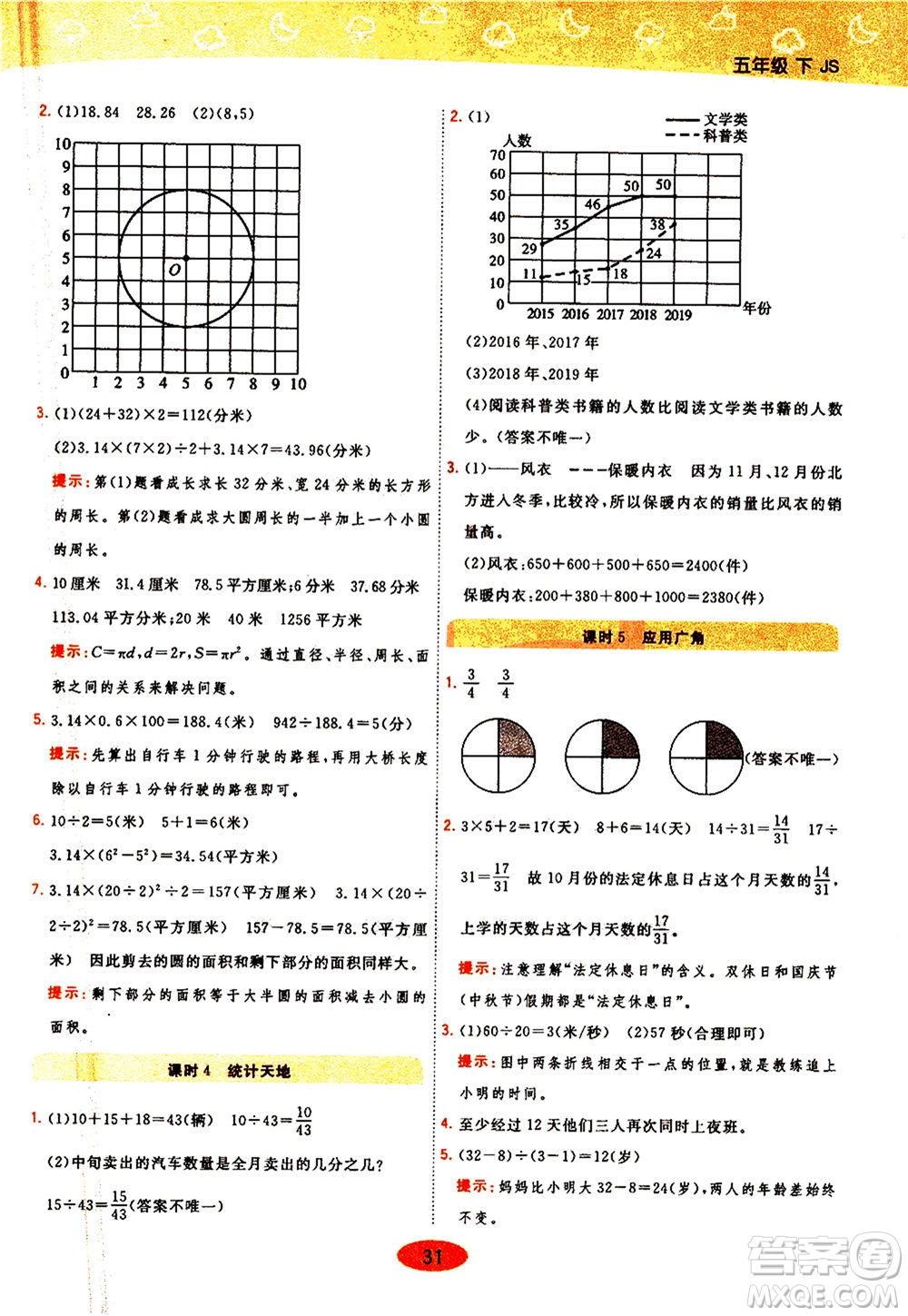 開明出版社2021年黃岡同步練一日一練數(shù)學(xué)五年級下JS江蘇版答案