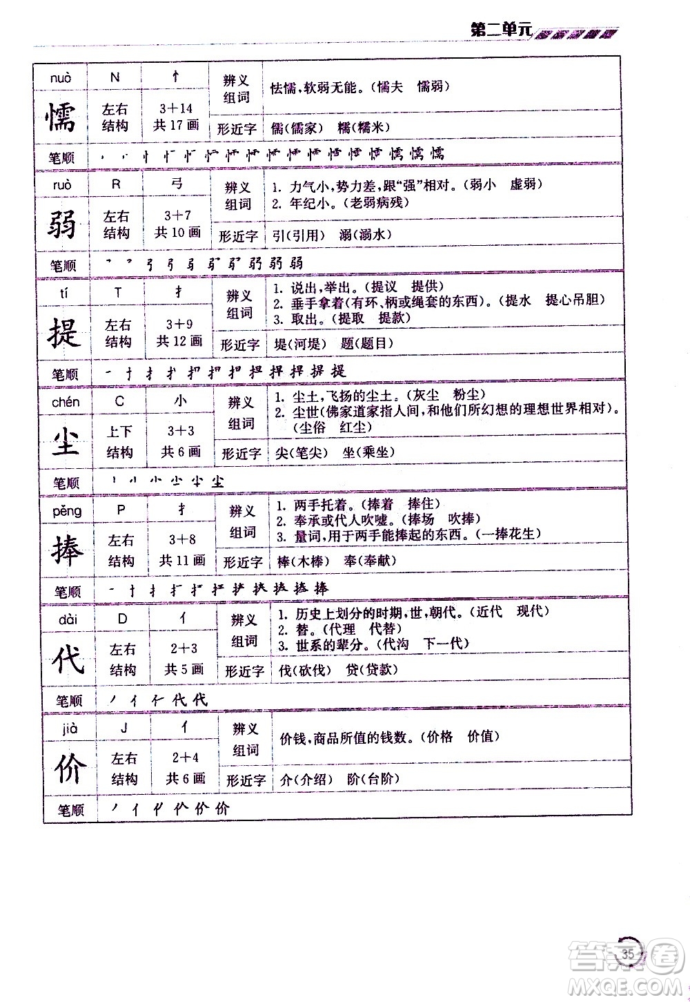 江蘇鳳凰美術(shù)出版社2021小學語文學霸三年級下冊全國版答案