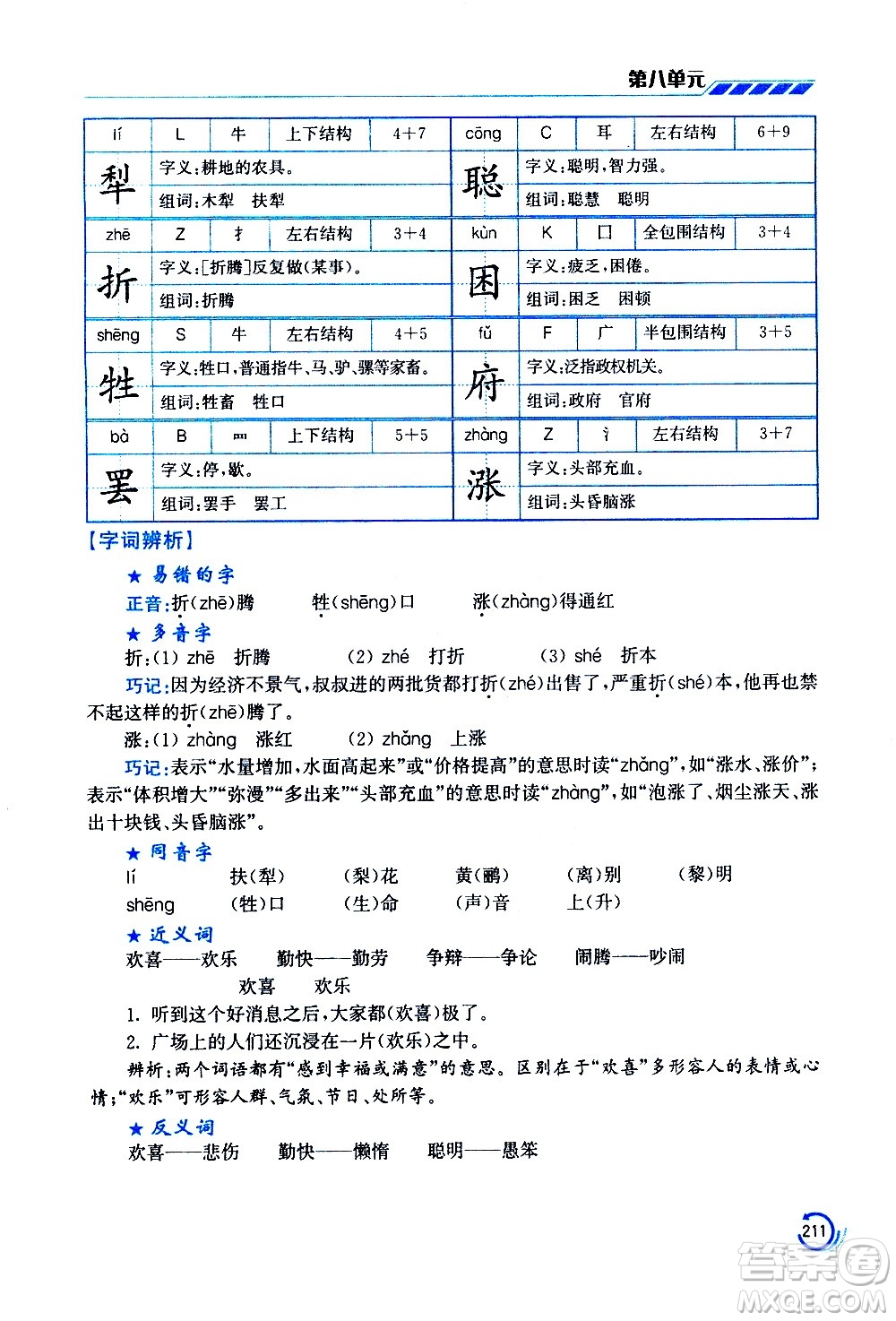 江蘇鳳凰美術(shù)出版社2021小學語文學霸三年級下冊全國版答案