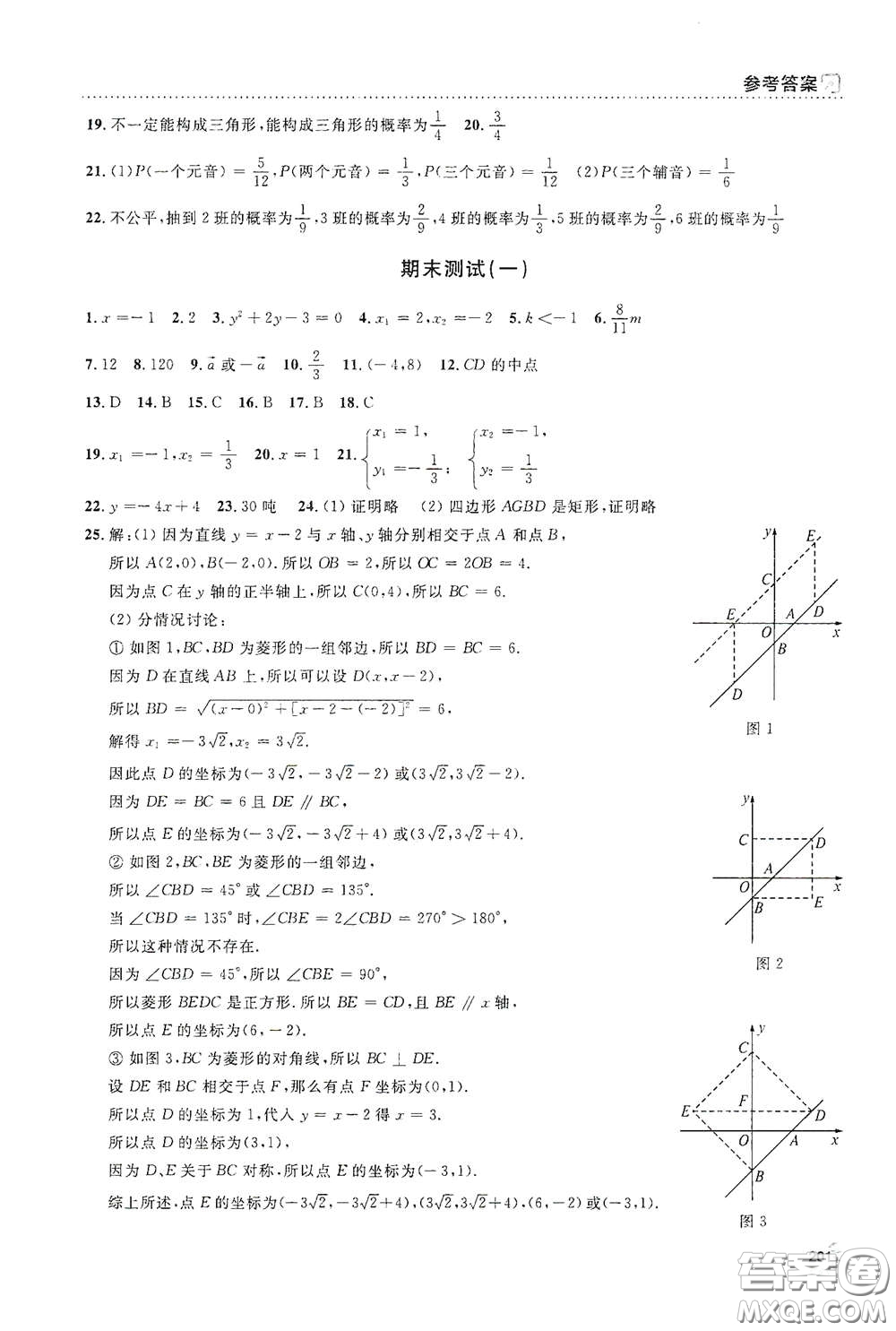 上海大學(xué)出版社2021鐘書(shū)金牌上海作業(yè)八年級(jí)數(shù)學(xué)下冊(cè)全新修訂版答案