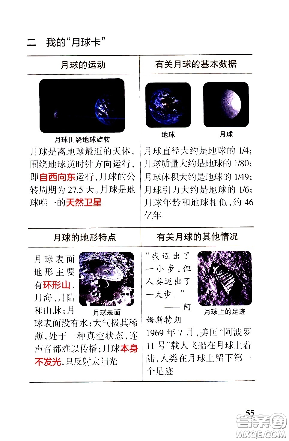 湖南師范大學(xué)出版社2021小學(xué)學(xué)霸速記科學(xué)六年級下冊JK教科版答案