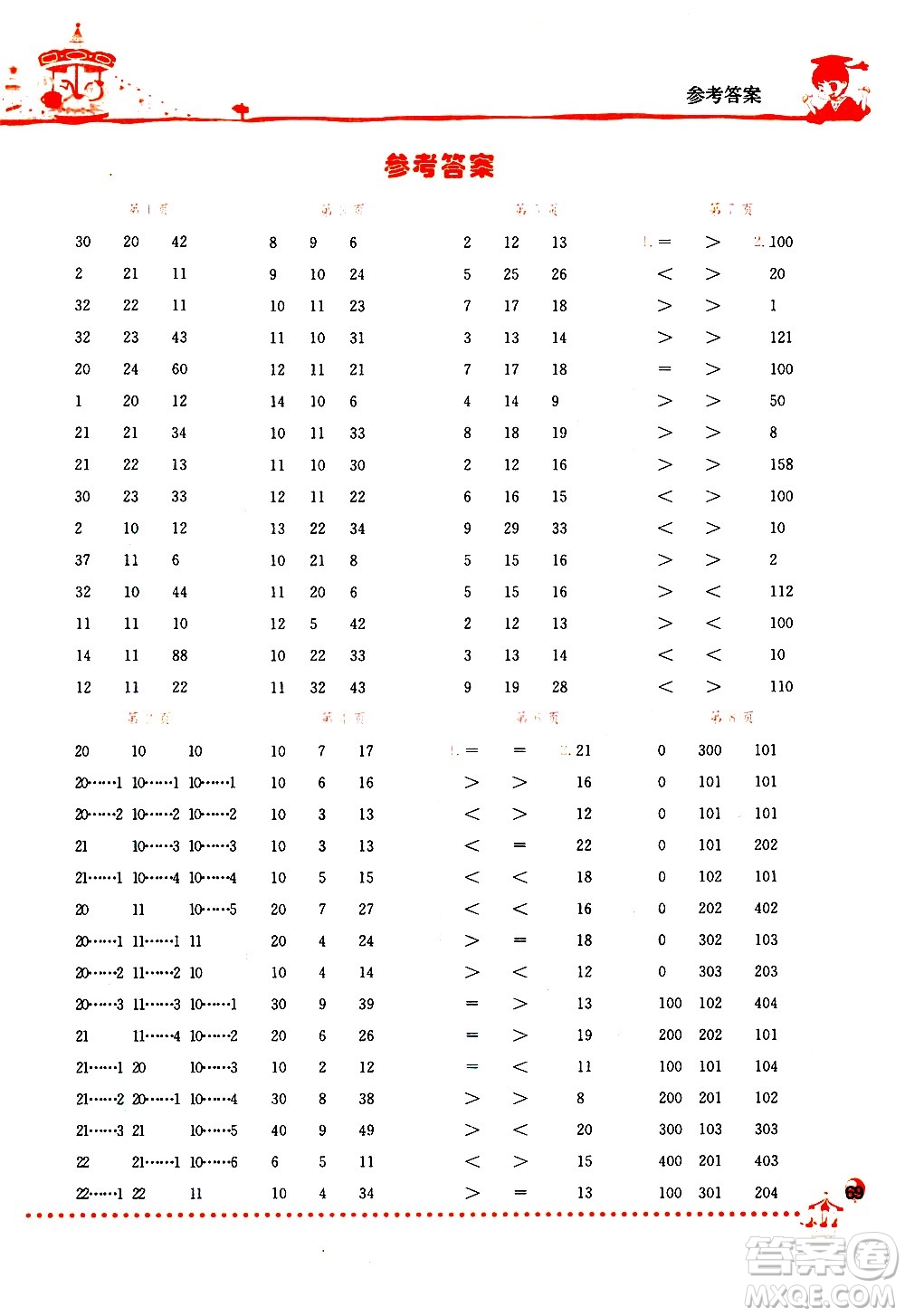 龍門書局2021黃岡小狀元口算速算練習(xí)冊(cè)三年級(jí)數(shù)學(xué)下冊(cè)BS北師大版答案