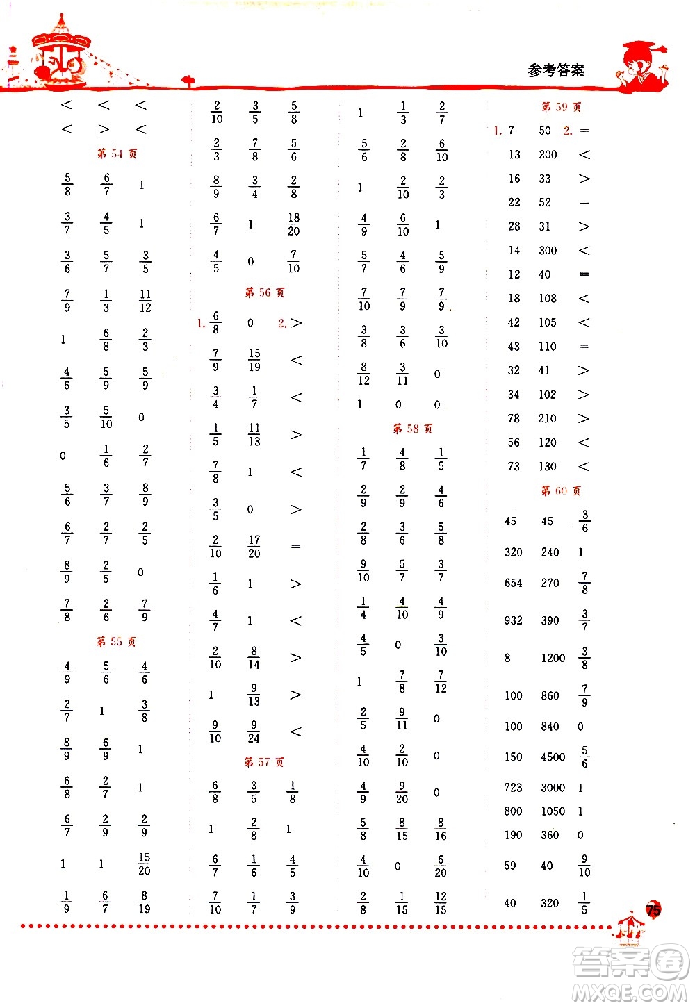 龍門書局2021黃岡小狀元口算速算練習(xí)冊(cè)三年級(jí)數(shù)學(xué)下冊(cè)BS北師大版答案