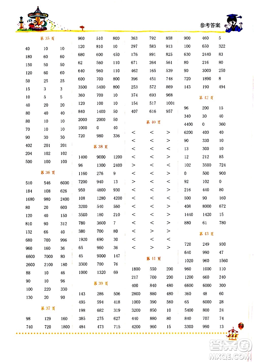 龍門(mén)書(shū)局2021黃岡小狀元口算速算練習(xí)冊(cè)三年級(jí)數(shù)學(xué)下冊(cè)人教版答案