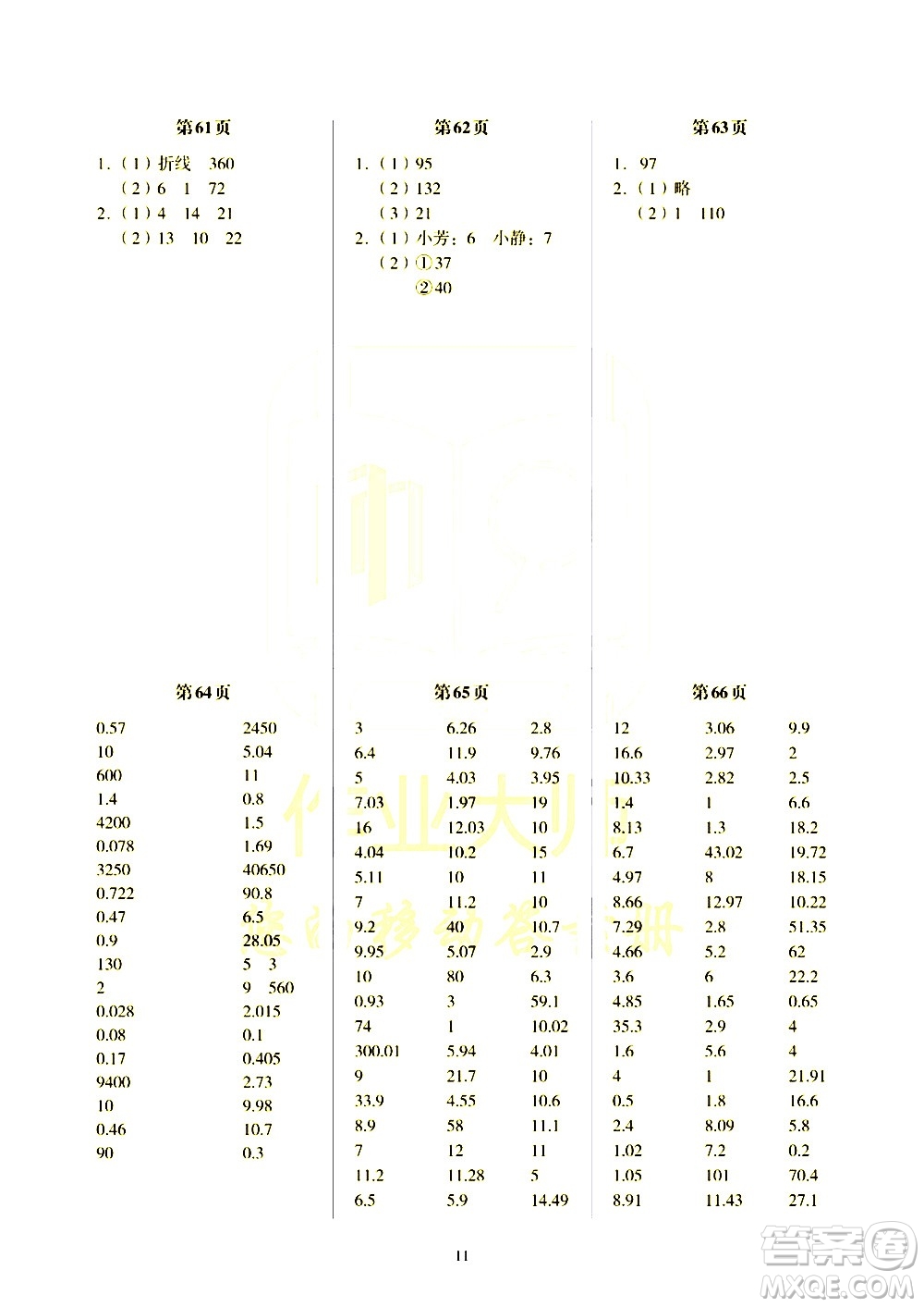 科學(xué)普及出版社2021幫你學(xué)數(shù)學(xué)口算練習(xí)冊小學(xué)四年級下冊北師版答案