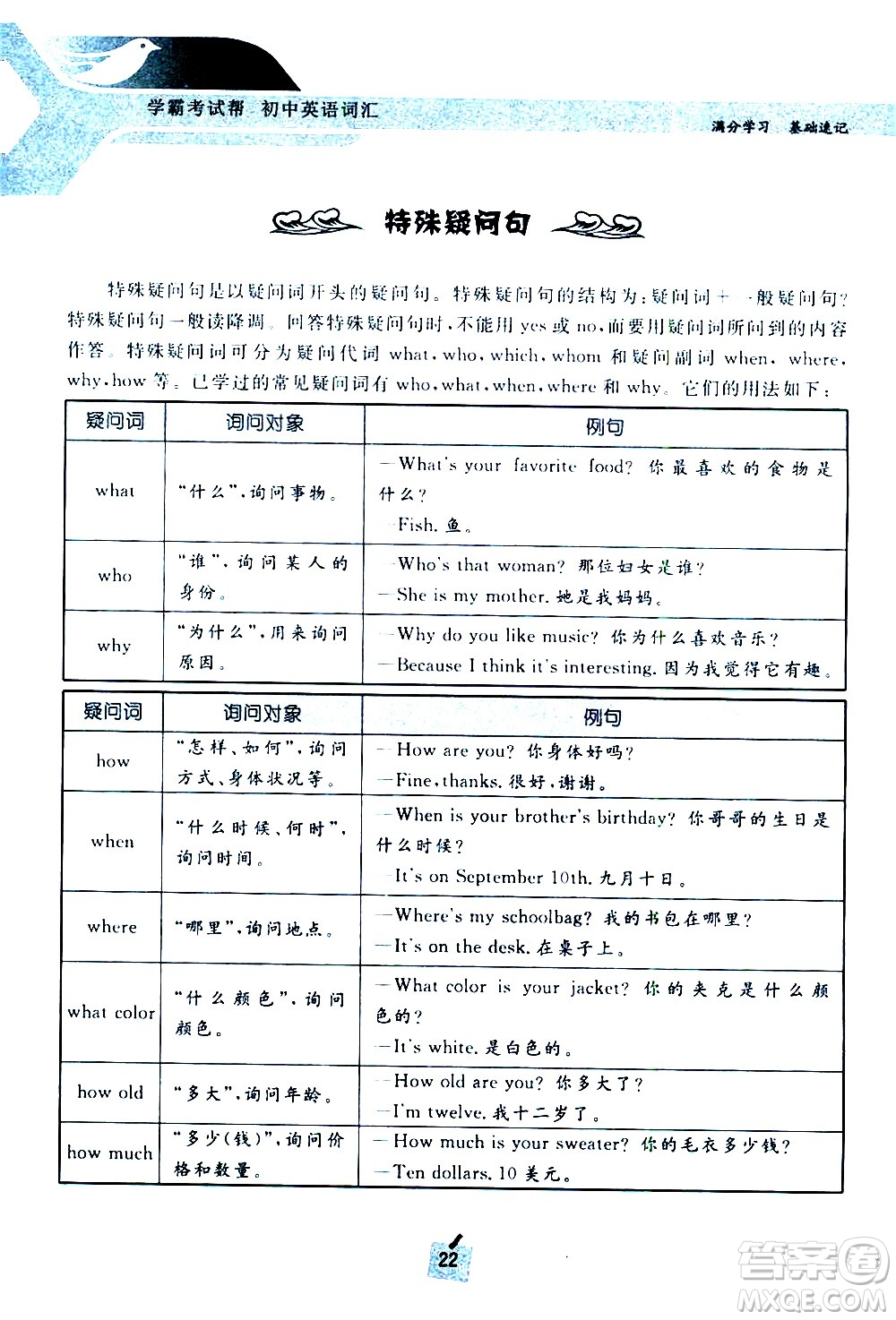 長(zhǎng)江出版社2021學(xué)霸考試幫初中英語(yǔ)語(yǔ)法通用版答案