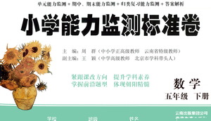 云南教育出版社2021小學能力監(jiān)測標準卷數(shù)學五年級下冊人教版答案