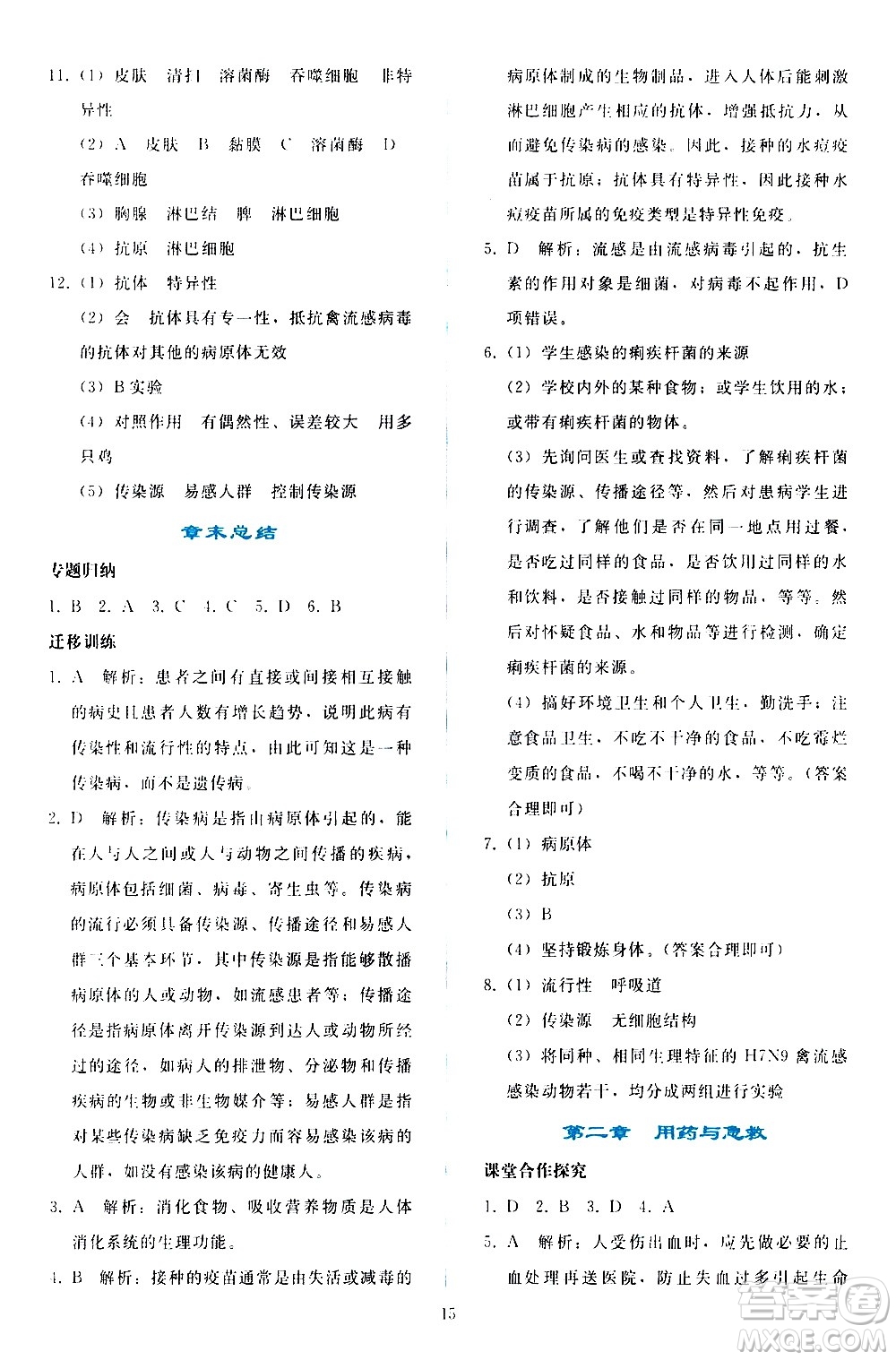 人民教育出版社2021同步輕松練習(xí)生物學(xué)八年級(jí)下冊(cè)人教版答案