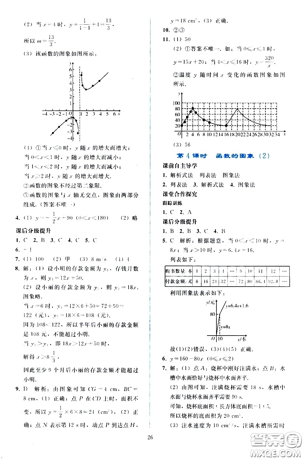 人民教育出版社2021同步輕松練習數(shù)學八年級下冊人教版答案