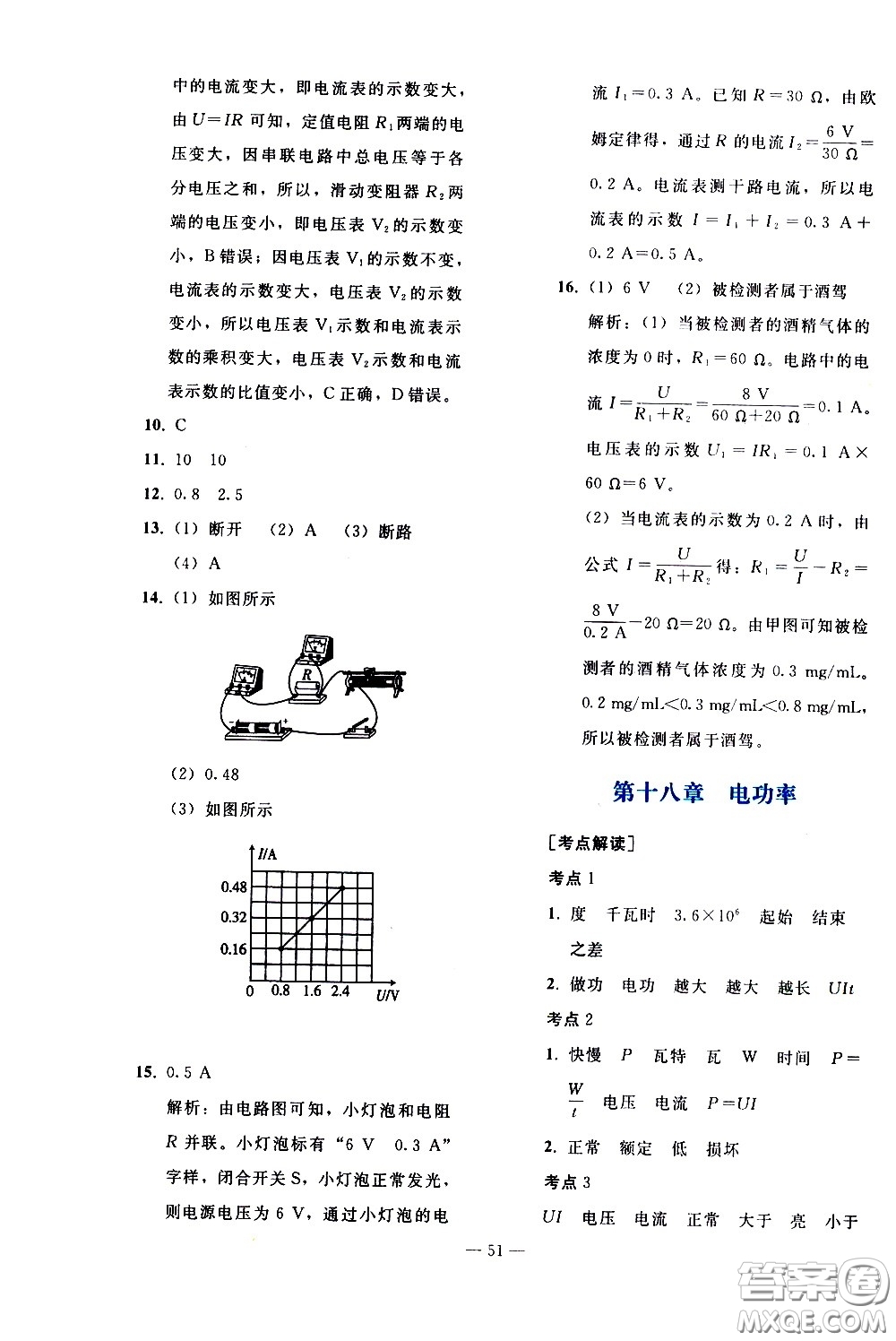 人民教育出版社2021同步輕松練習(xí)物理九年級(jí)總復(fù)習(xí)人教版答案