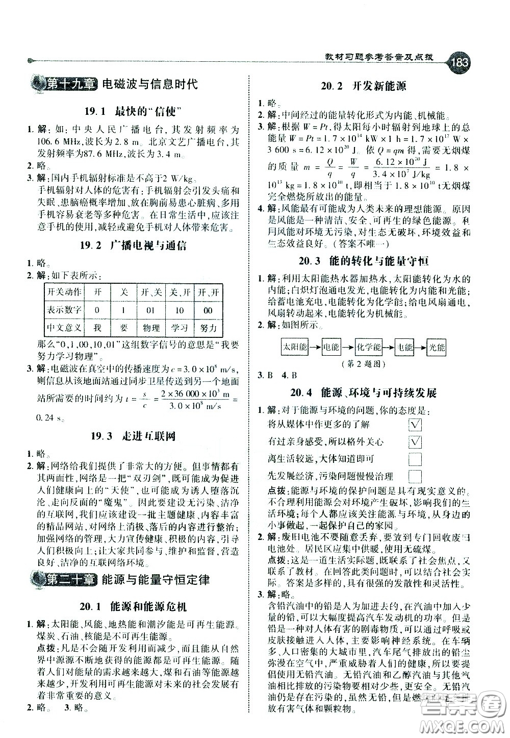 吉林教育出版社2021點(diǎn)撥九年級(jí)物理下HY滬粵版答案