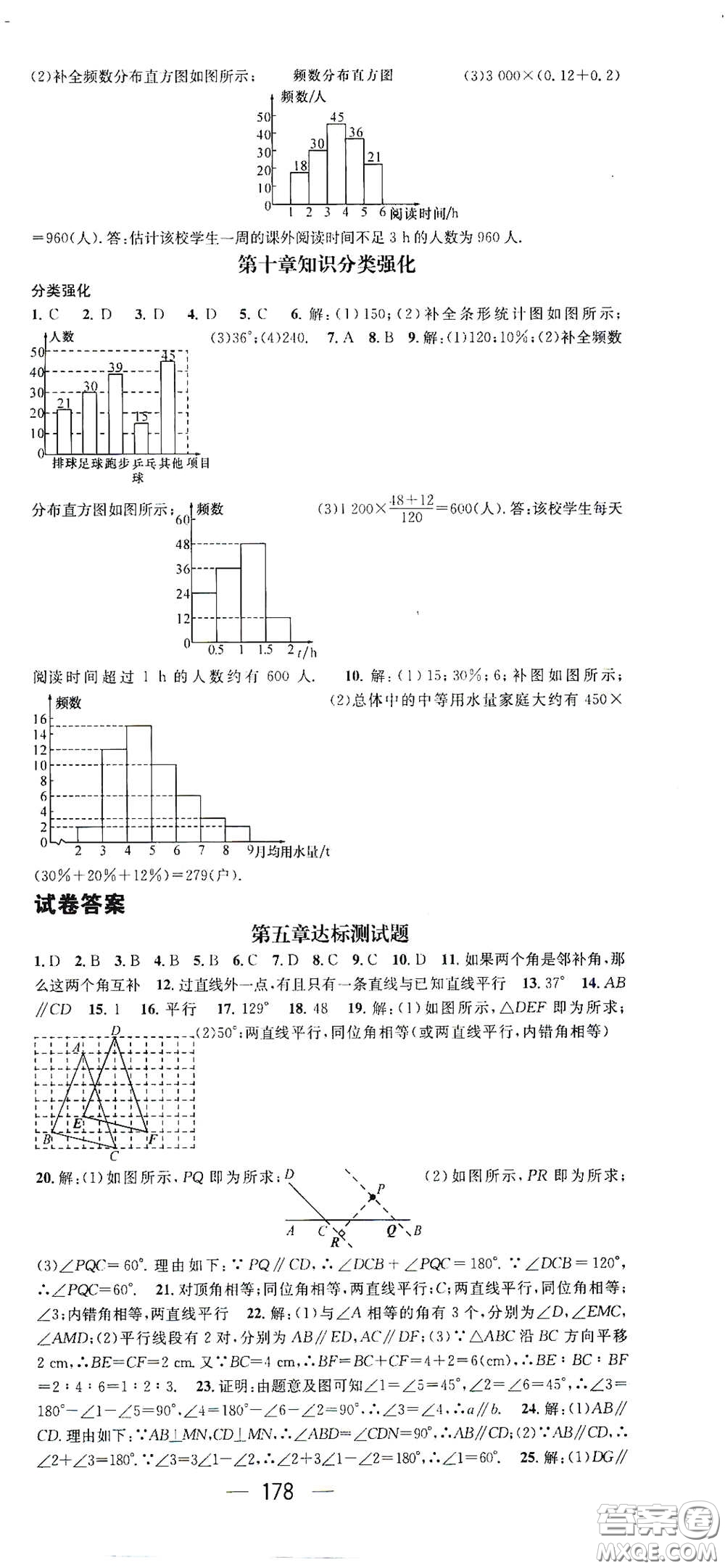 陽光出版社2021精英新課堂七年級數(shù)學下冊人教版答案