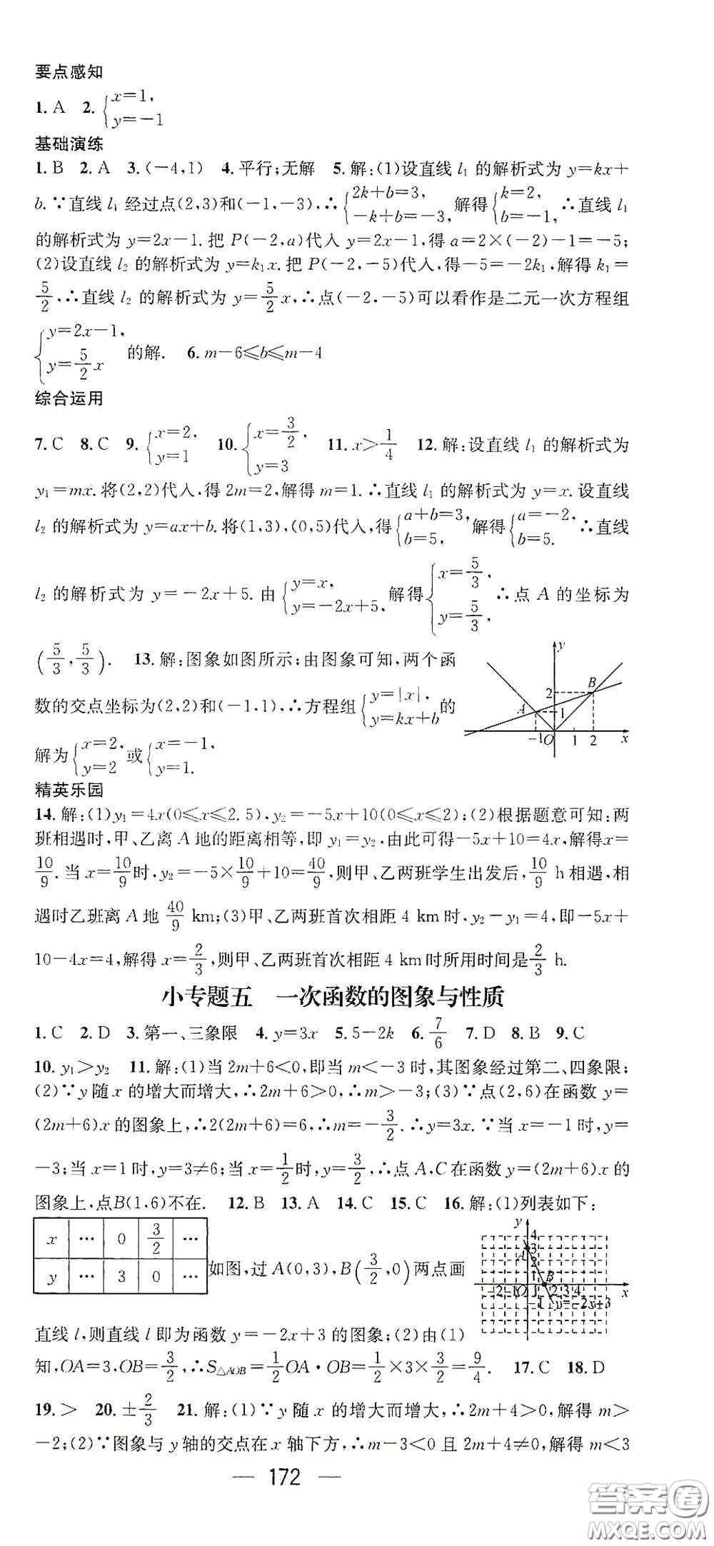 陽光出版社2021精英新課堂八年級數(shù)學下冊人教版答案