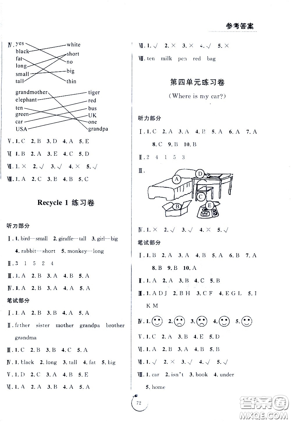 寧波出版社2021浙江好卷英語三年級下冊PEP人教版答案