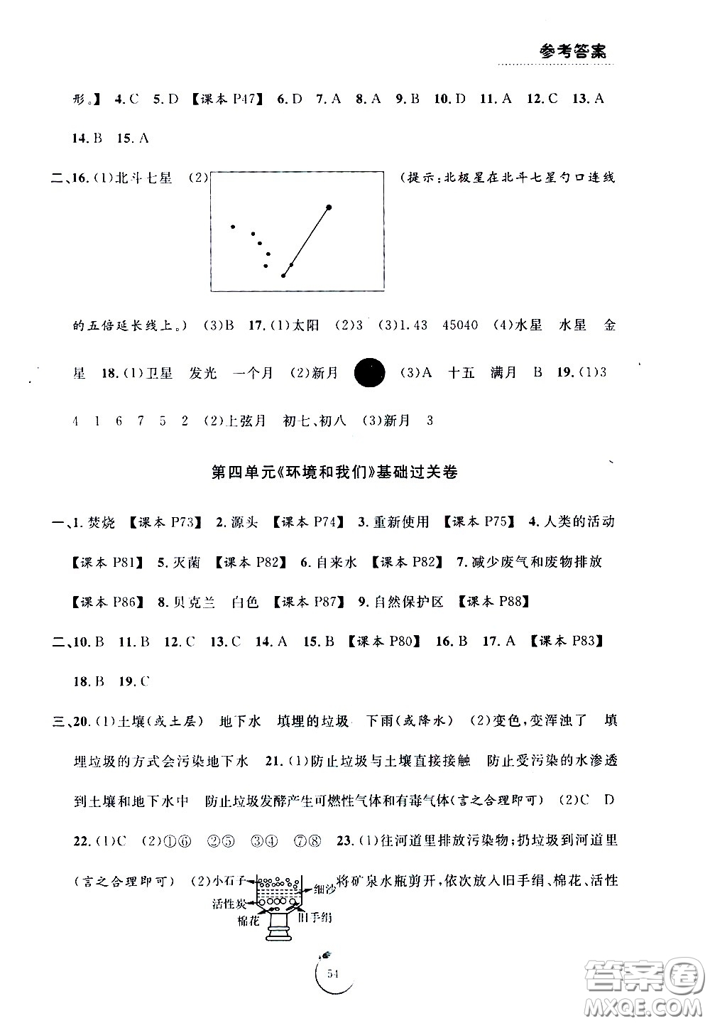 寧波出版社2021浙江好卷科學(xué)六年級(jí)下冊(cè)JK教科版答案