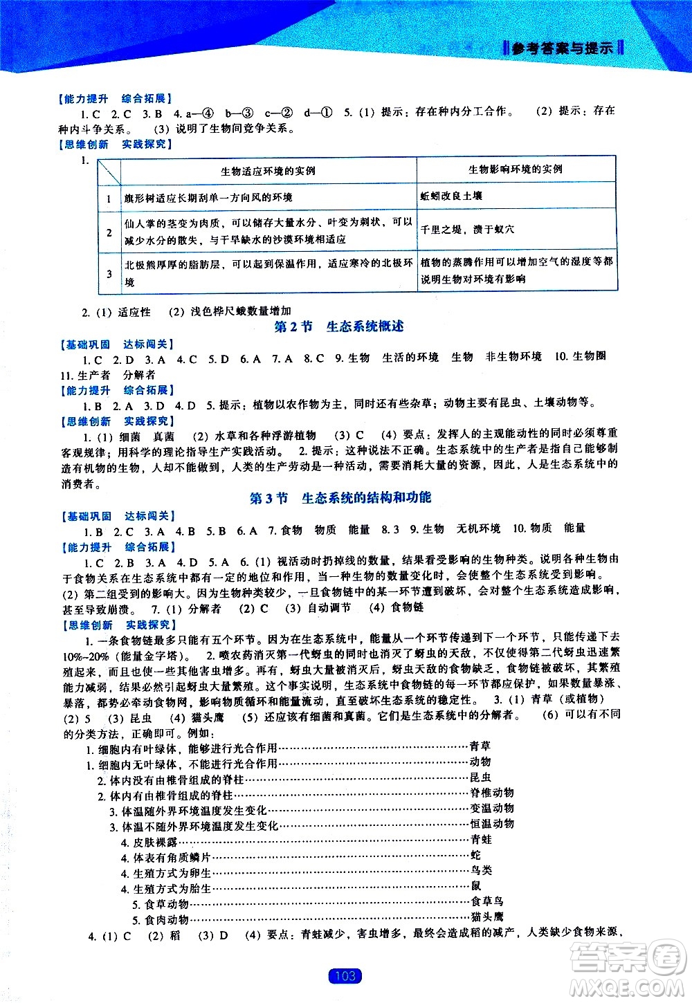 遼海出版社2021新課程生物學(xué)能力培養(yǎng)八年級(jí)下冊(cè)北師大版答案