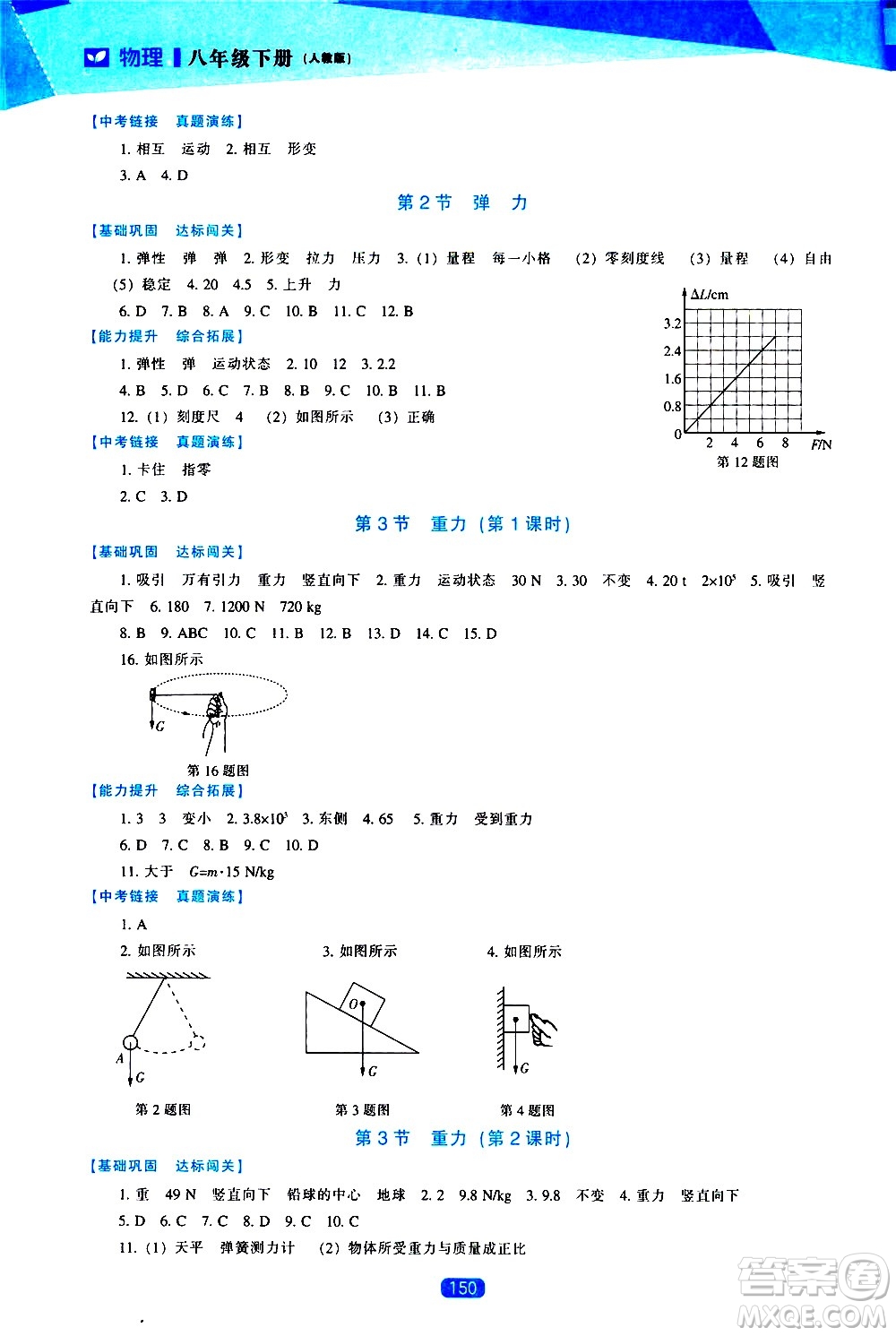 遼海出版社2021新課程物理能力培養(yǎng)八年級(jí)下冊人教版答案