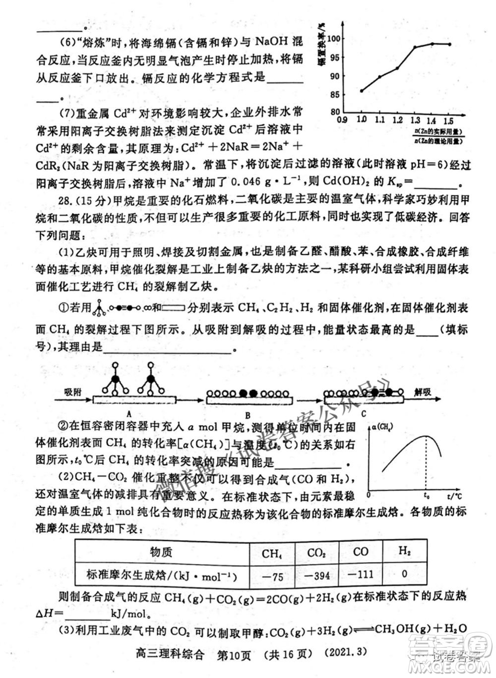 洛陽(yáng)市2020-2021學(xué)年高中三年級(jí)第二次統(tǒng)一考試?yán)砜凭C合試題及答案