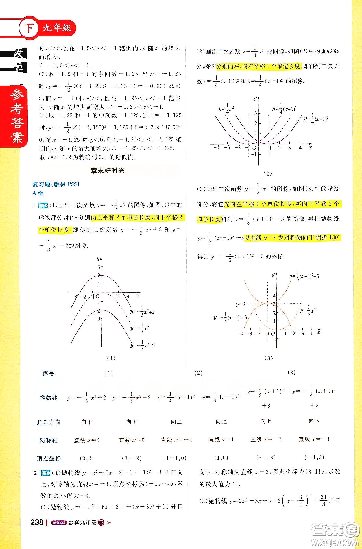 北京教育出版社2021年1加1輕巧奪冠課堂直播九年級數(shù)學(xué)下冊冀教版答案