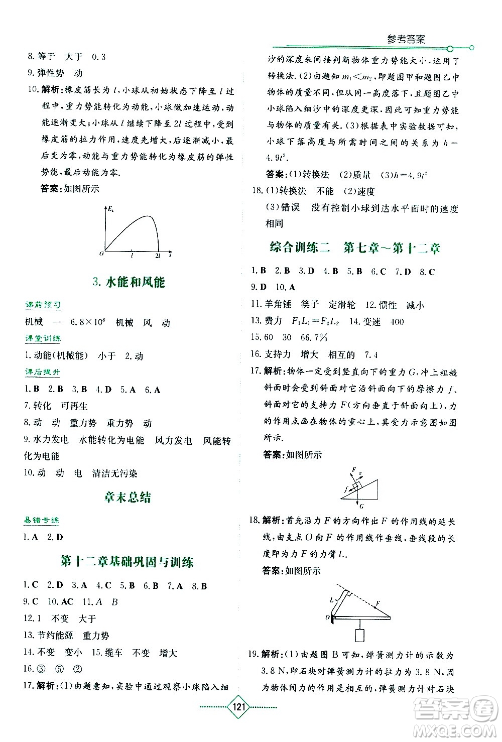 湖南教育出版社2021學(xué)法大視野物理八年級(jí)下冊(cè)教育科學(xué)版答案