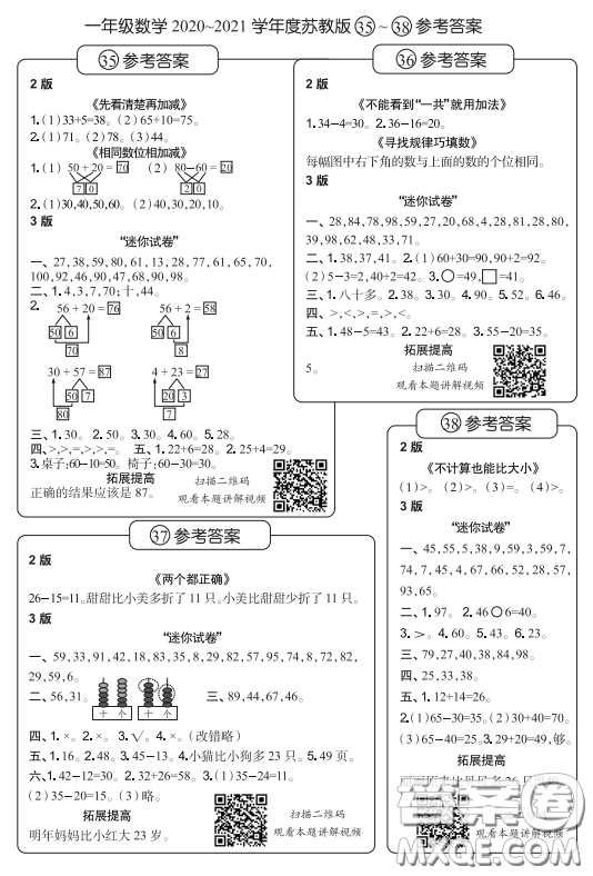 2021時(shí)代學(xué)習(xí)報(bào)數(shù)學(xué)周刊小學(xué)數(shù)學(xué)一年級蘇教版35-46答案
