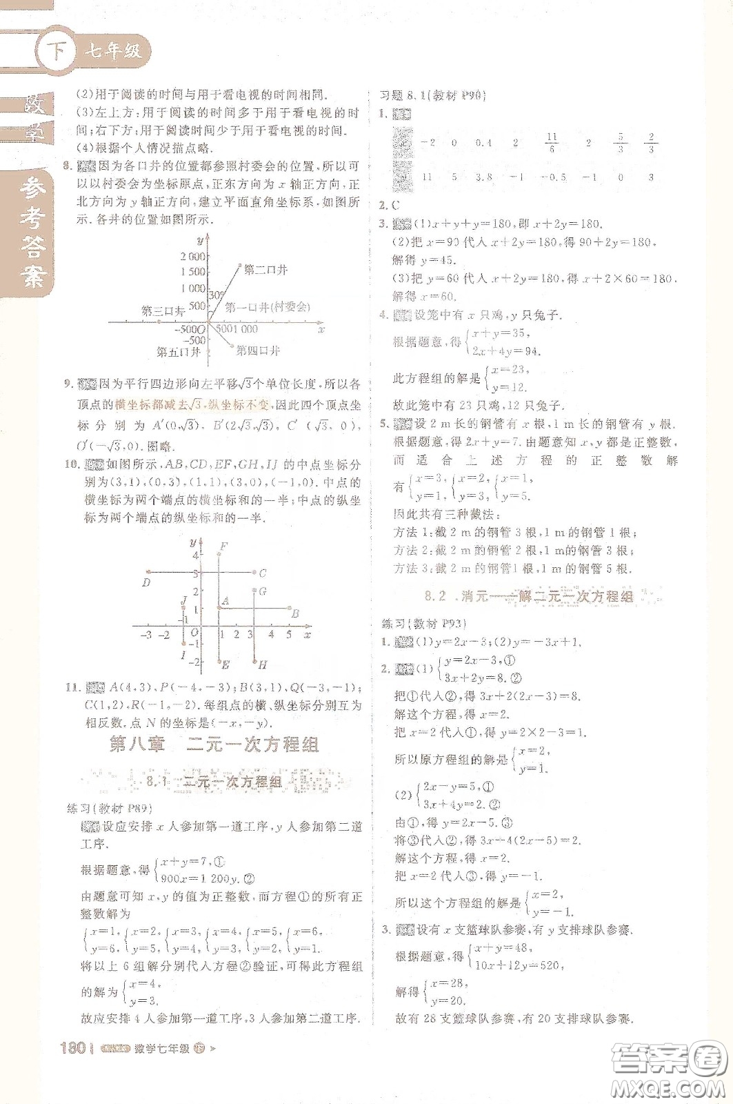 北京教育出版社2021年1+1輕巧奪冠課堂直播七年級數(shù)學下冊人教版答案