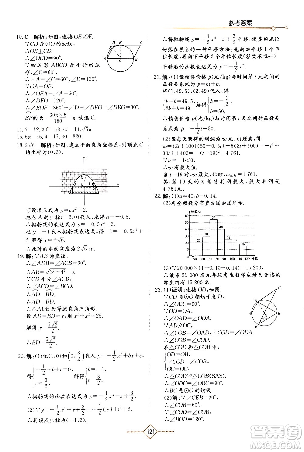 湖南教育出版社2021學(xué)法大視野數(shù)學(xué)九年級(jí)下冊(cè)華東師大版答案