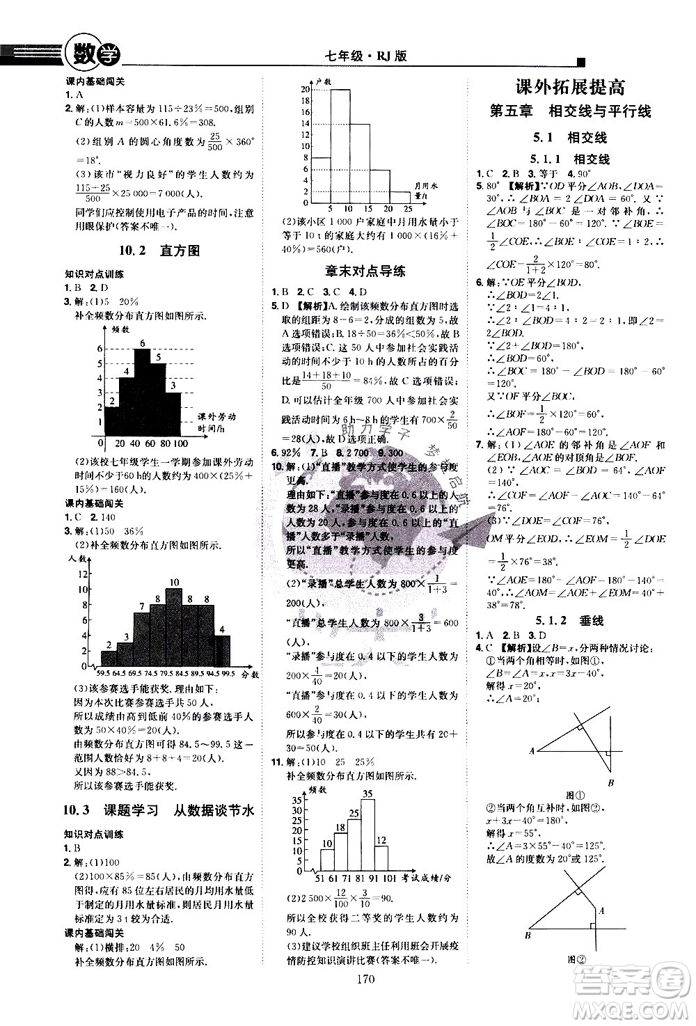 江西美術(shù)出版社2021學(xué)海風(fēng)暴數(shù)學(xué)七年級(jí)下冊(cè)RJ人教版答案
