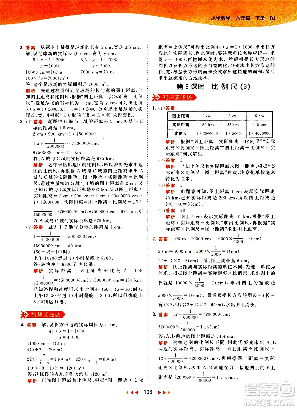 教育科學(xué)出版社2021春季53天天練小學(xué)數(shù)學(xué)六年級下冊RJ人教版答案