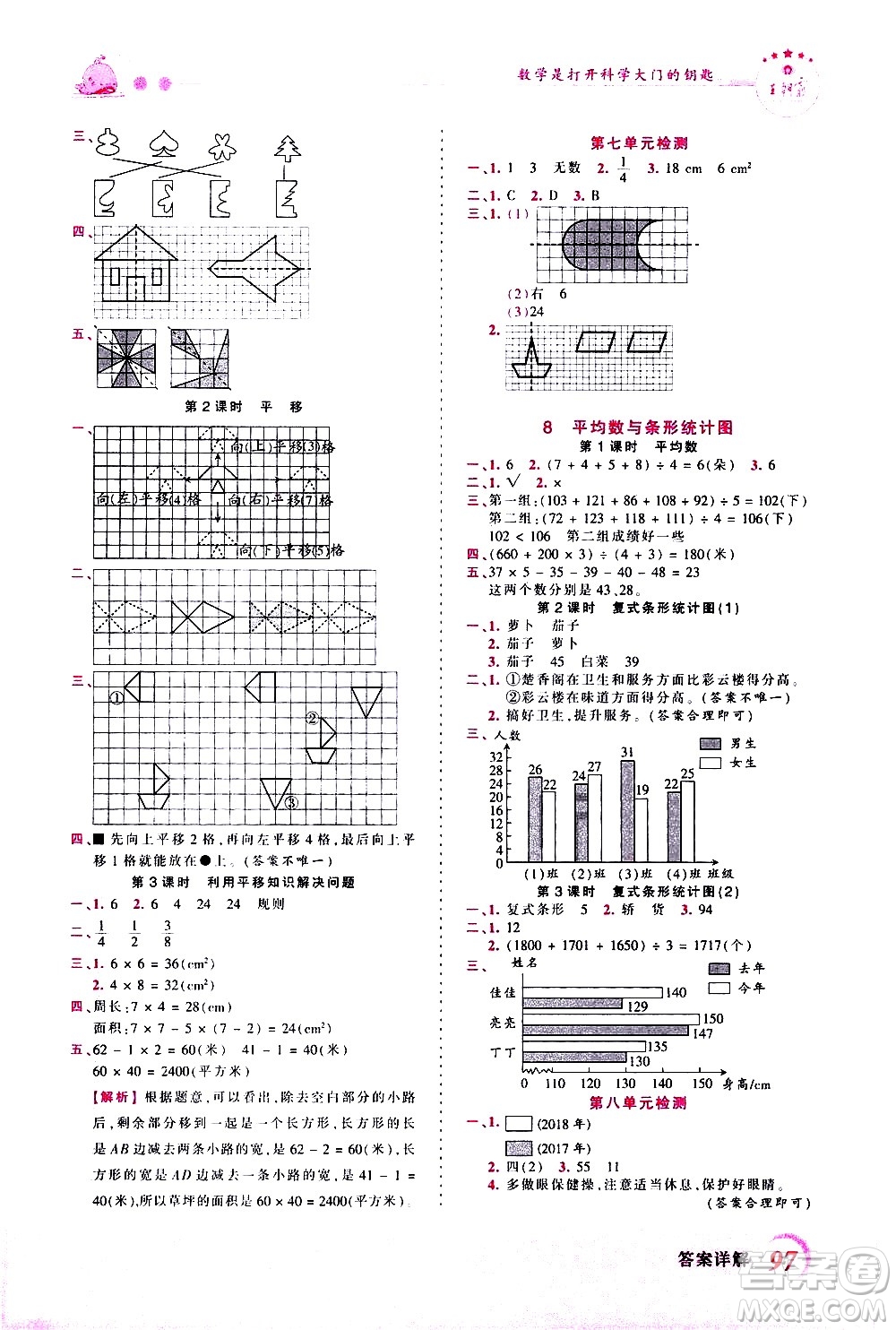 江西人民出版社2021王朝霞創(chuàng)維新課堂數(shù)學(xué)四年級下冊RJ人教版答案