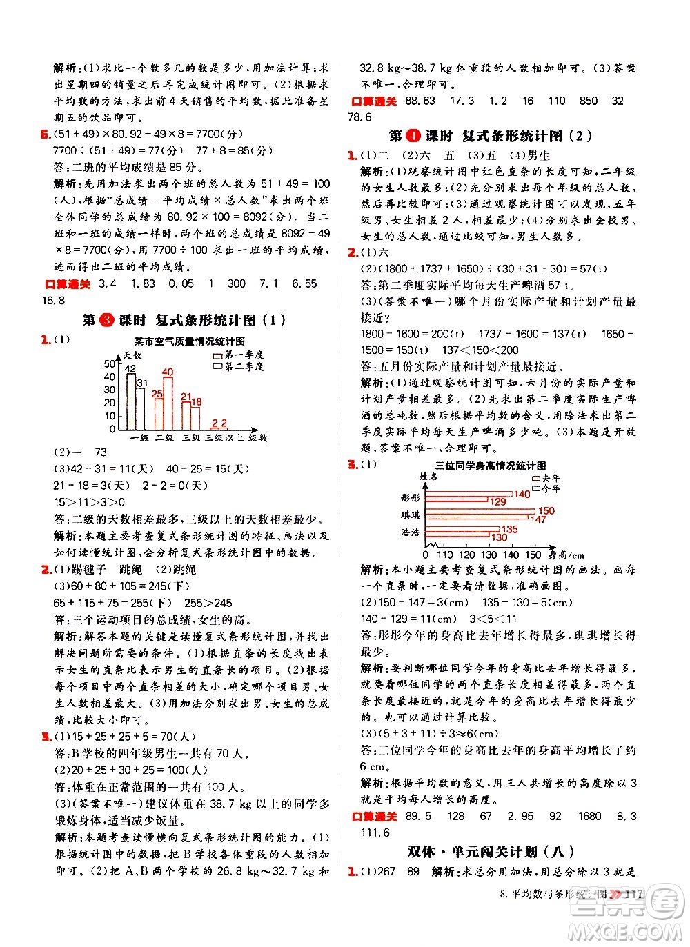 延邊大學出版社2021春陽光計劃小學同步數(shù)學四年級下冊RJ人教版答案