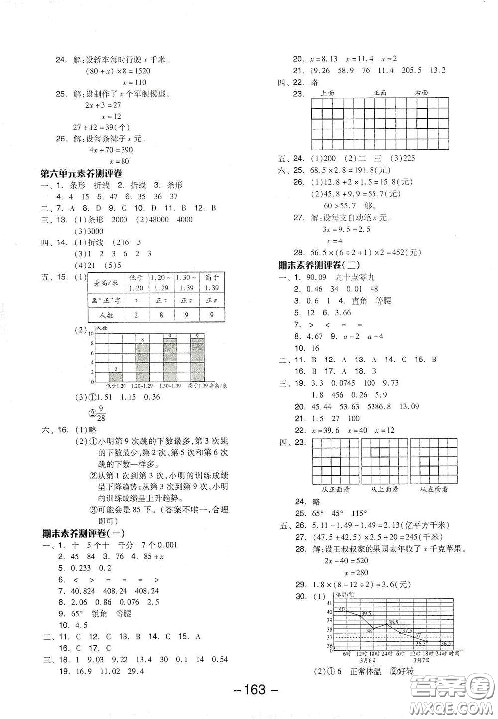 開(kāi)明出版社2021全品學(xué)練考四年級(jí)數(shù)學(xué)下冊(cè)北師大版答案