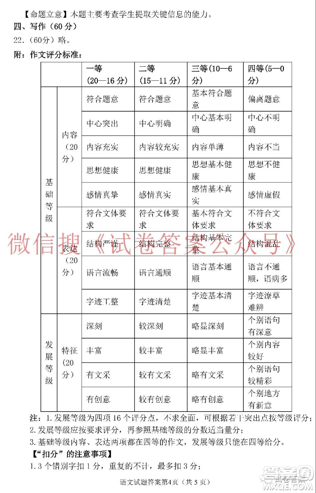 長(zhǎng)春市普通高中2021屆高三質(zhì)量監(jiān)測(cè)三語(yǔ)文答案
