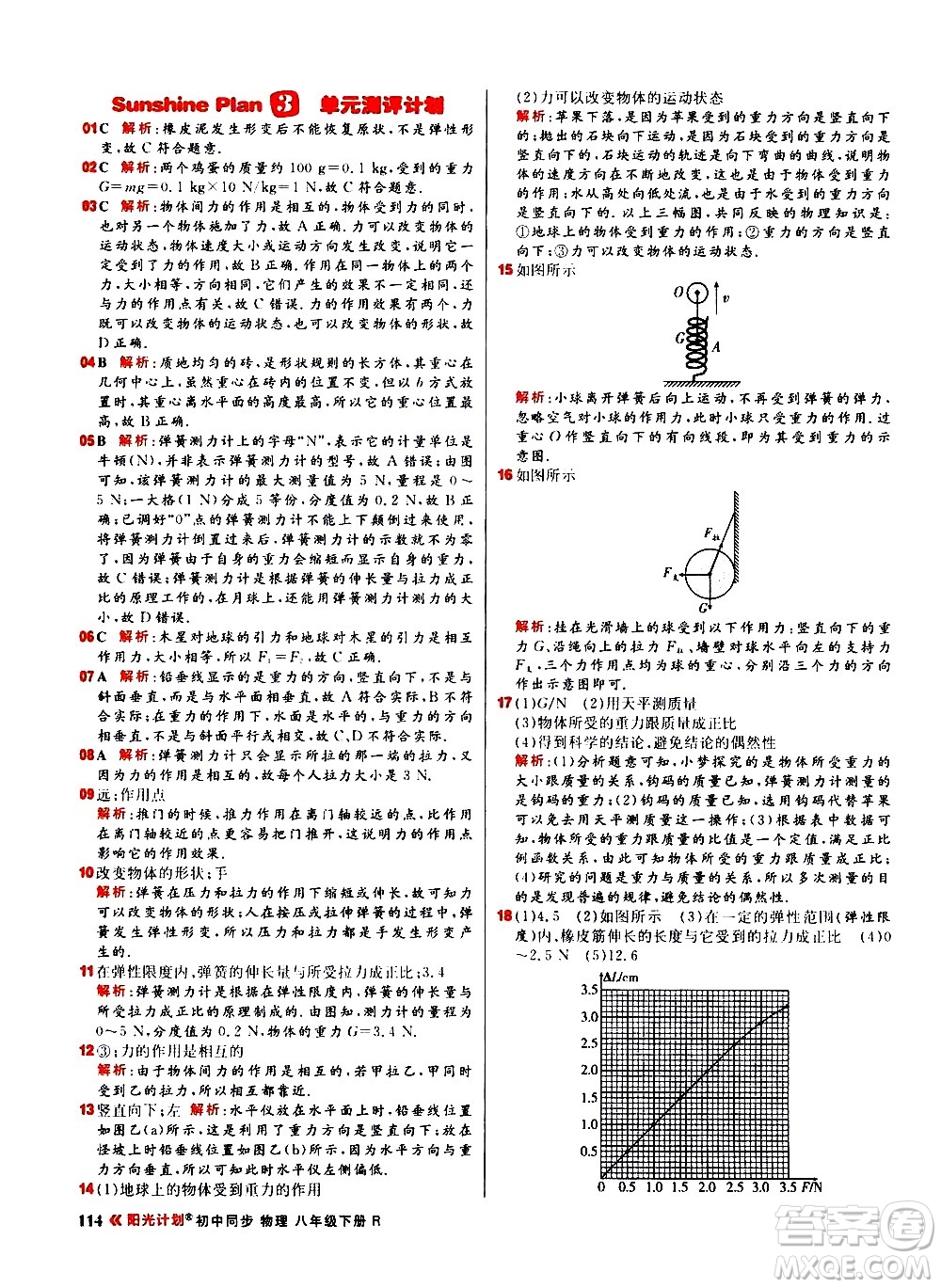 黑龍江教育出版社2021春陽(yáng)光計(jì)劃初中同步物理八年級(jí)下冊(cè)R人教版答案