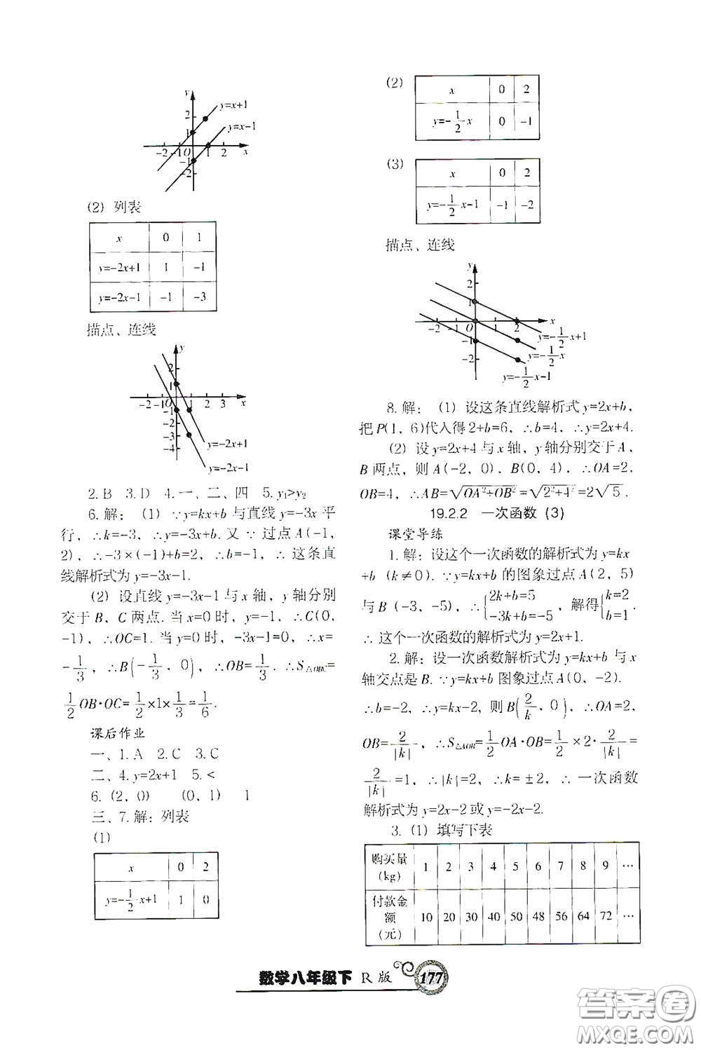 遼寧教育出版社2021尖子生新課堂課時(shí)作業(yè)八年級(jí)數(shù)學(xué)下冊(cè)人教版答案