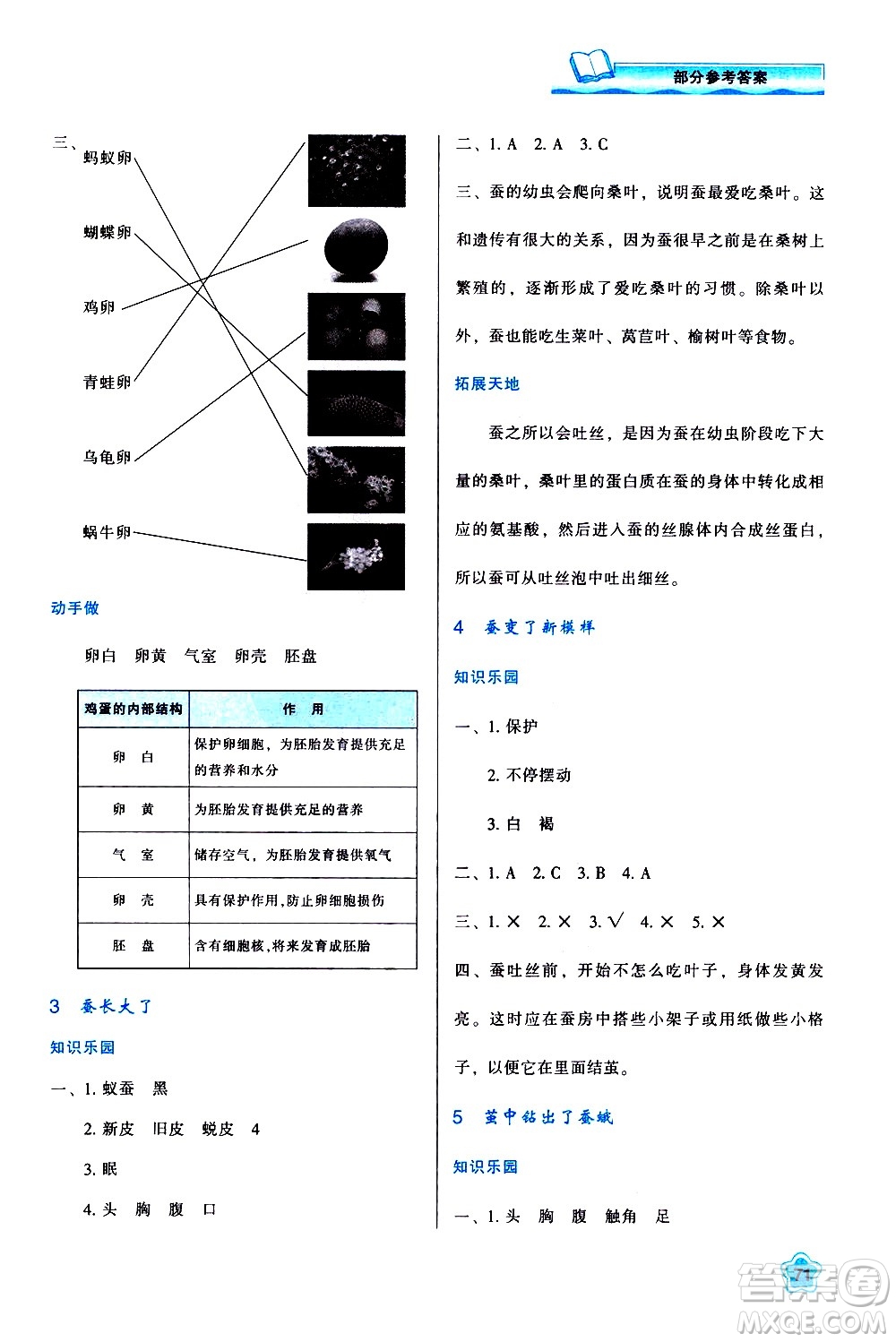 陜西人民教育出版社2021新課程學(xué)習(xí)與評價三年級科學(xué)下K人教版答案