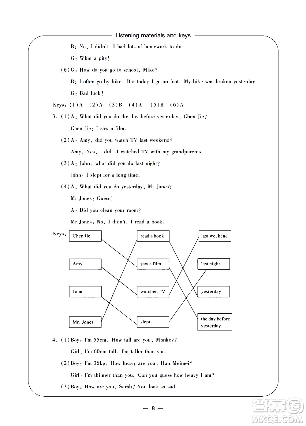 寧波出版社2021學(xué)習(xí)方法指導(dǎo)叢書英語(yǔ)六年級(jí)下冊(cè)人教版答案