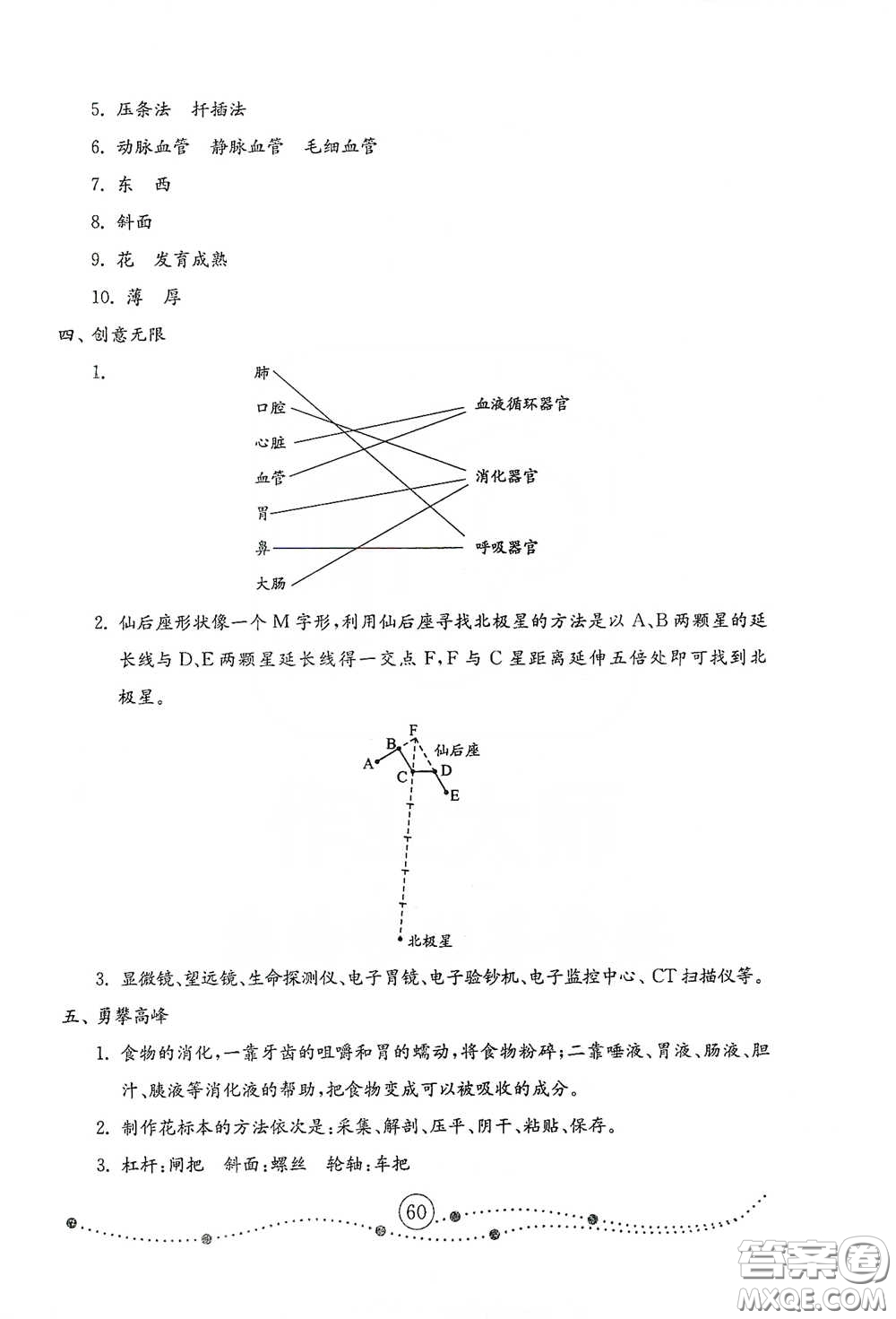 山東教育出版社2021小學(xué)科學(xué)試卷金鑰匙五年級(jí)下冊(cè)人教版答案